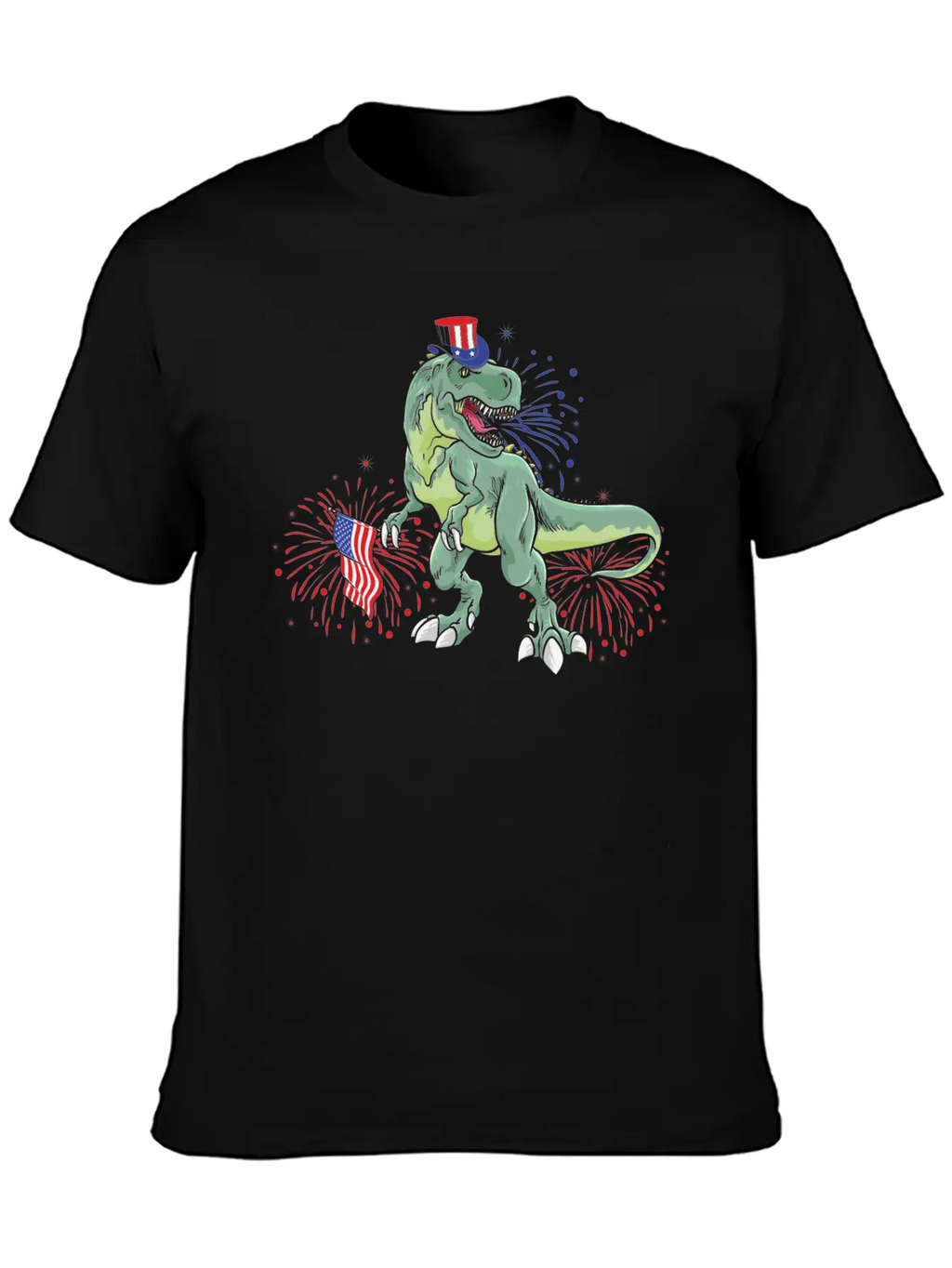 American Dinosaur T.Rex - Gift Idea For USA Lovers Timeless Short Sleeve Tee – Comfy And Minimalist Design