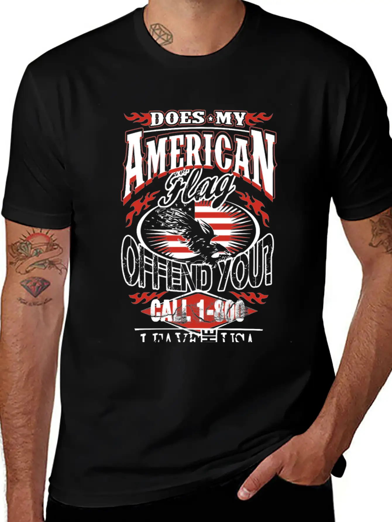 American-Does My American Flag Offend You? Classic Cotton Tee – Unisex Comfort For Any Season