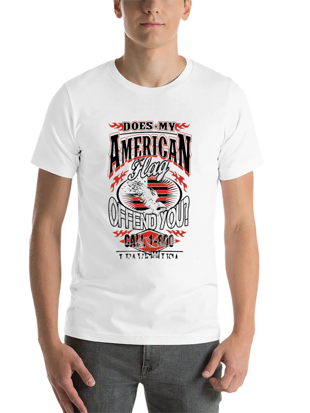 American-Does My American Flag Offend You? Classic Cotton Tee – Unisex Comfort For Any Season