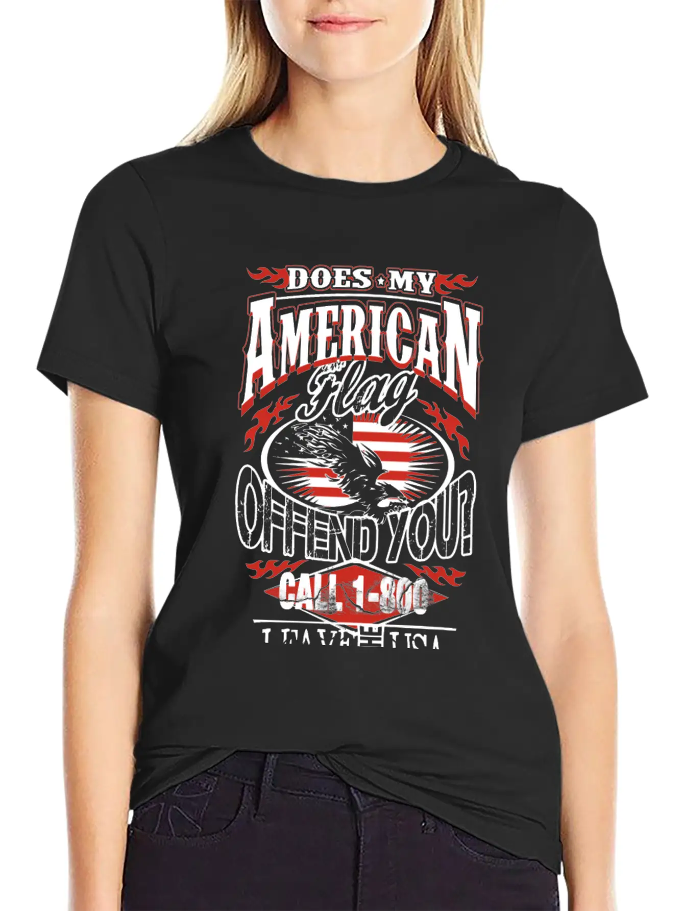 American-Does My American Flag Offend You? Classic Cotton Tee – Unisex Comfort For Any Season