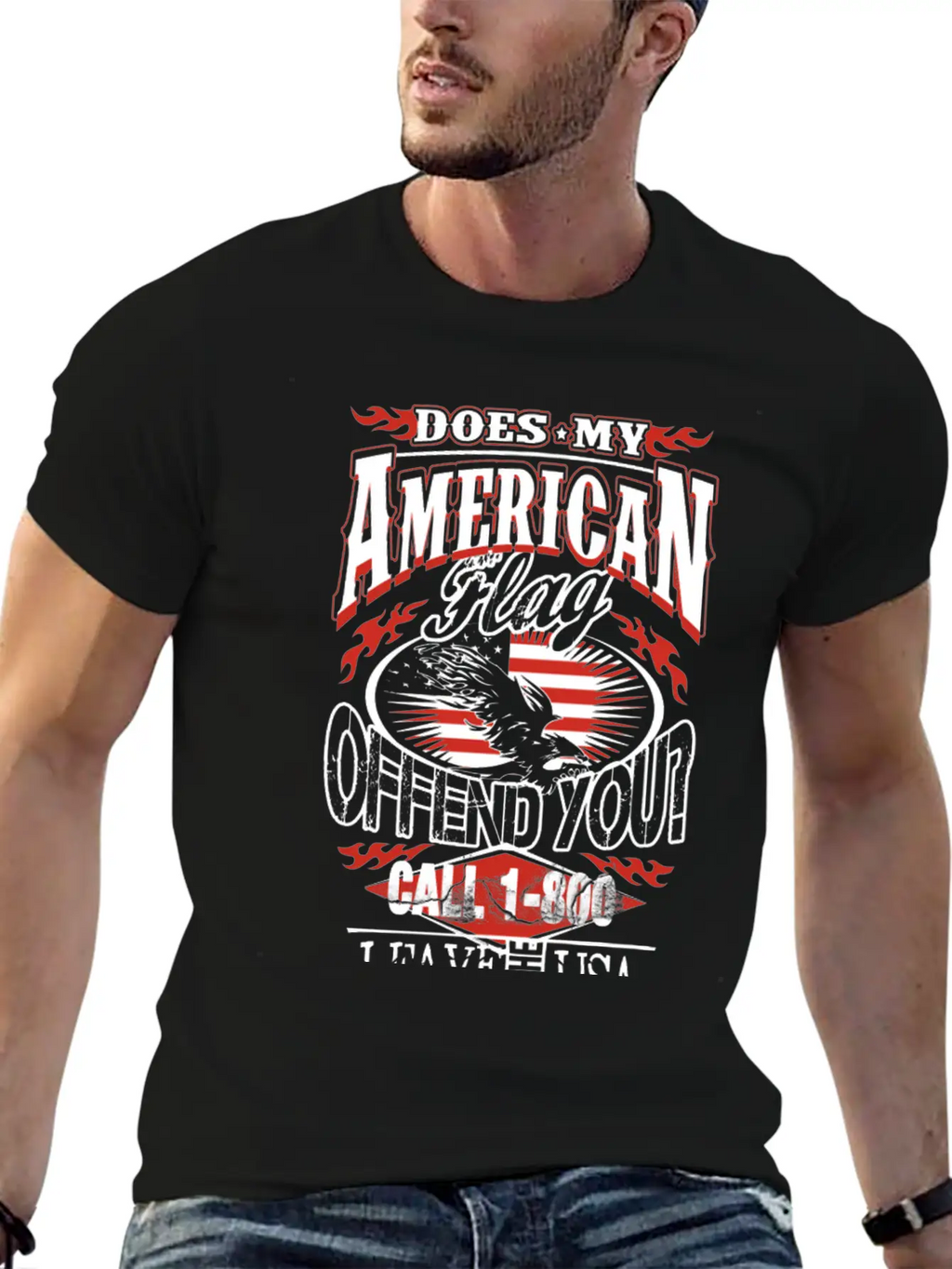 American-Does My American Flag Offend You? Classic Cotton Tee – Unisex Comfort For Any Season