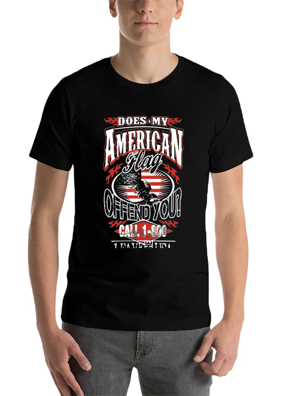 American-Does My American Flag Offend You? Classic Cotton Tee – Unisex Comfort For Any Season