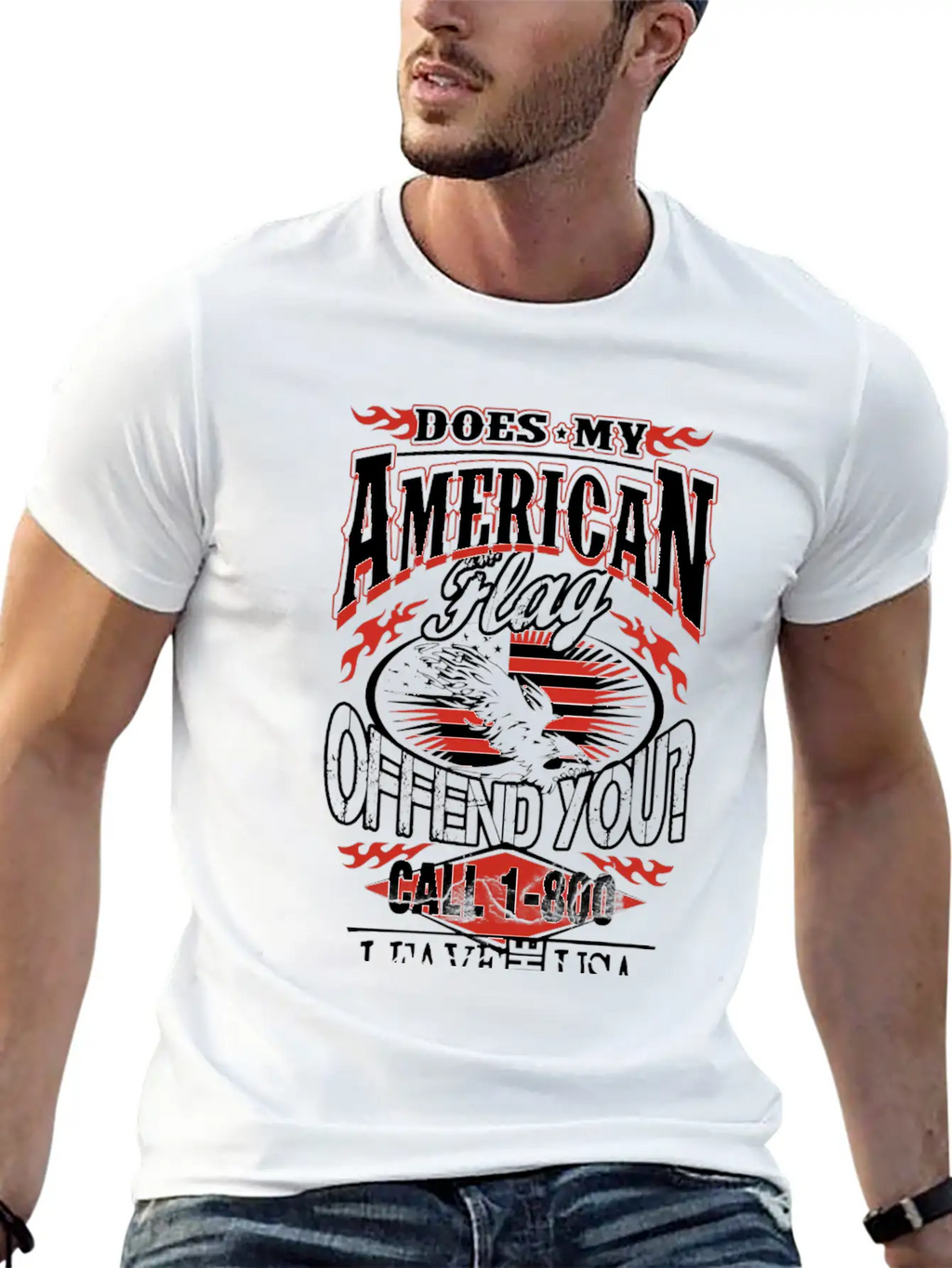 American-Does My American Flag Offend You? Classic Cotton Tee – Unisex Comfort For Any Season