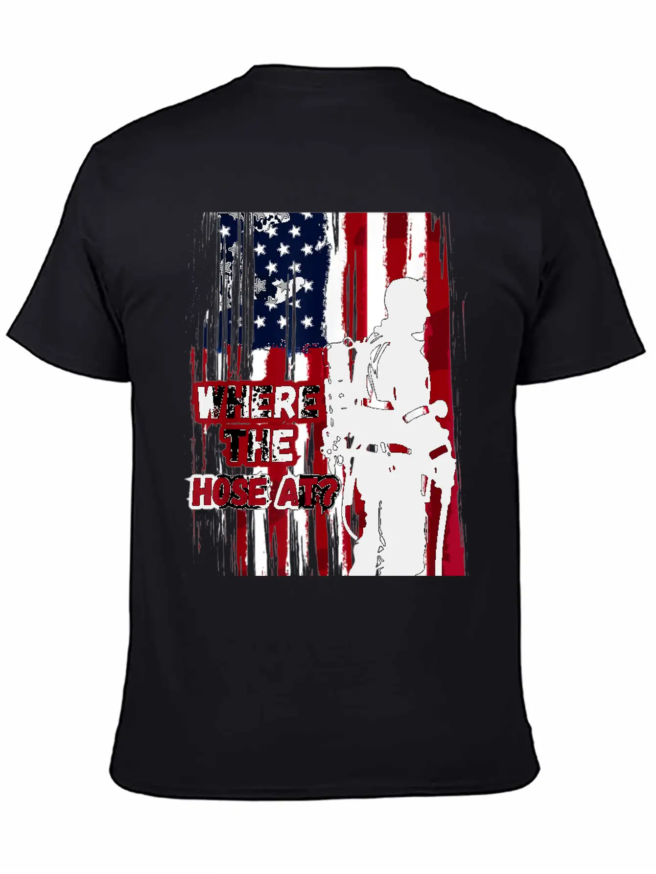 American Firefighter Where Hose Breathable Graphic T-Shirt – Perfect For Casual Days