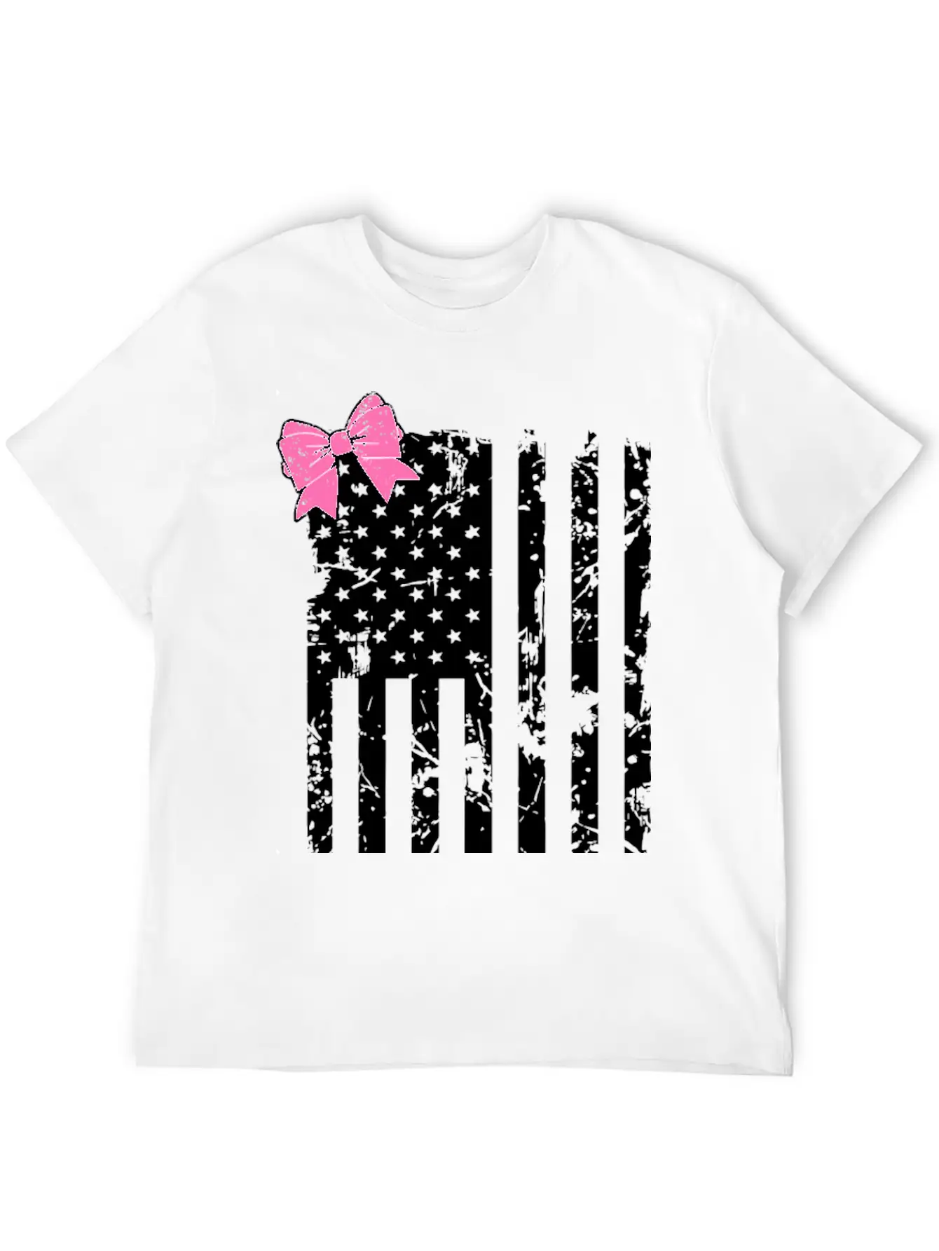 American Flag Bow Lightweight Cotton T-Shirt – Daily Comfort Graphic Shirt