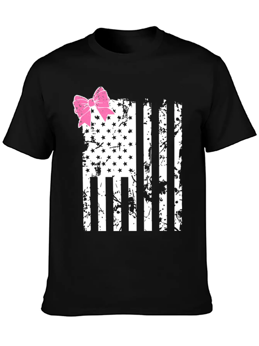 American Flag Bow Lightweight Cotton T-Shirt – Daily Comfort Graphic Shirt