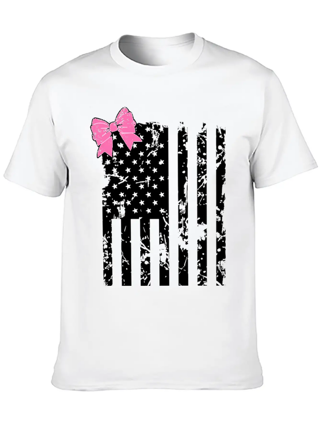 American Flag Bow Lightweight Cotton T-Shirt – Daily Comfort Graphic Shirt