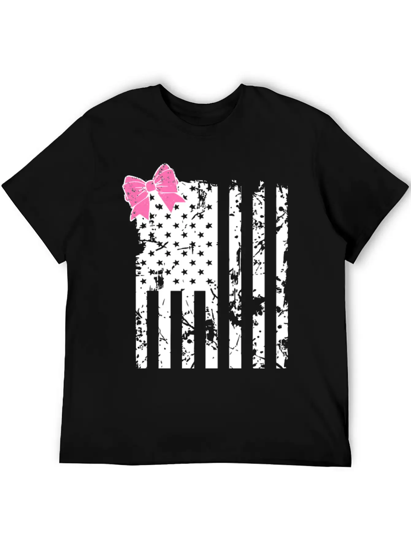 American Flag Bow Lightweight Cotton T-Shirt – Daily Comfort Graphic Shirt