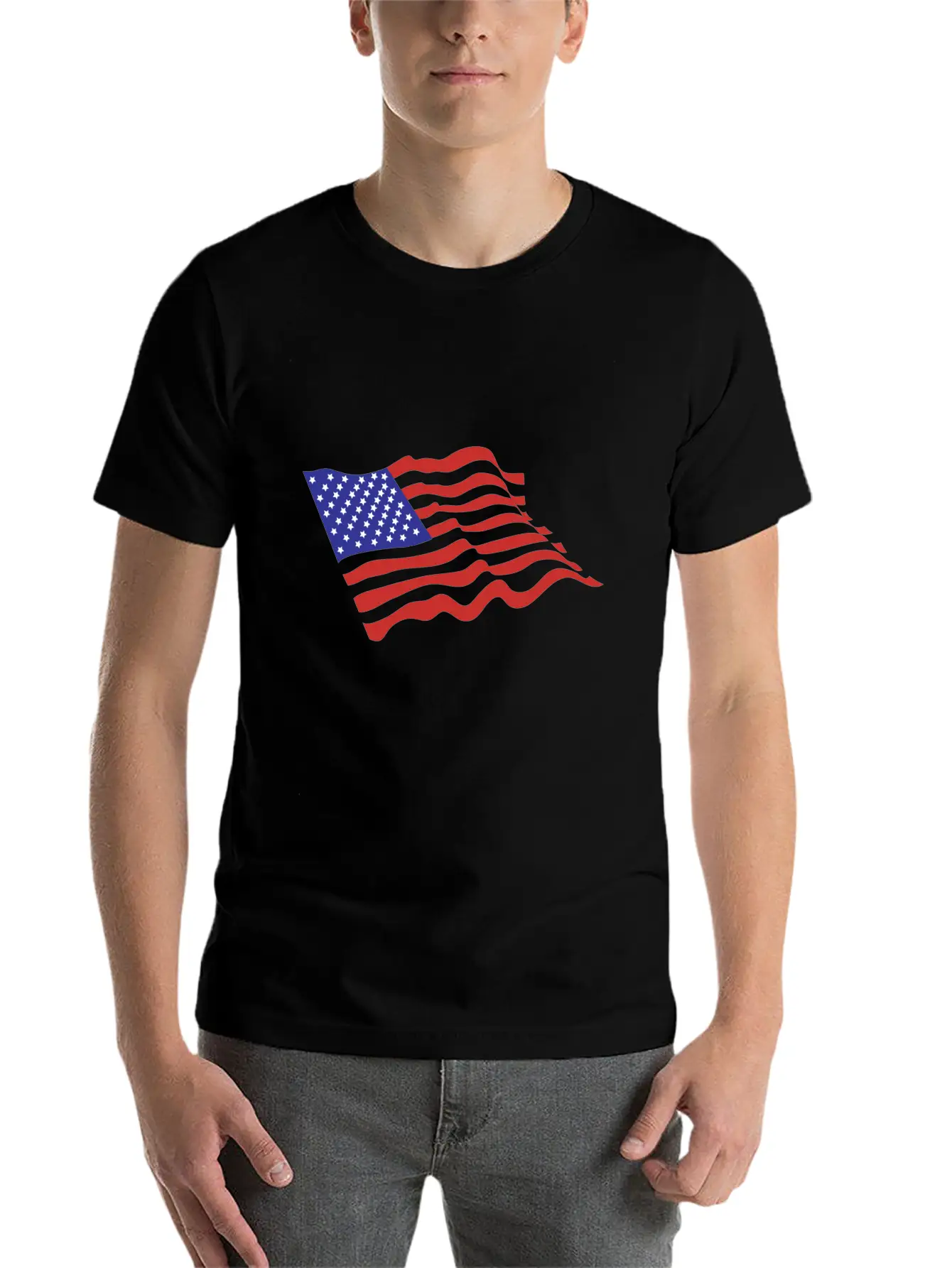 American Flag Breathable Graphic T-Shirt – Perfect For Casual Days