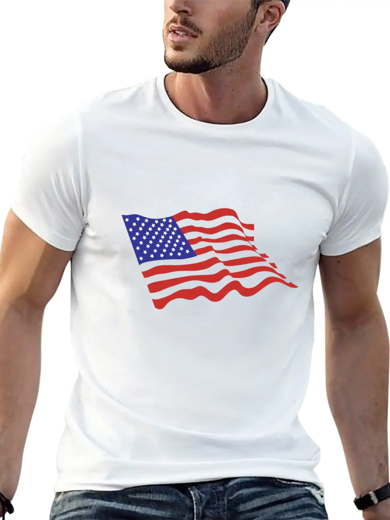 American Flag Breathable Graphic T-Shirt – Perfect For Casual Days