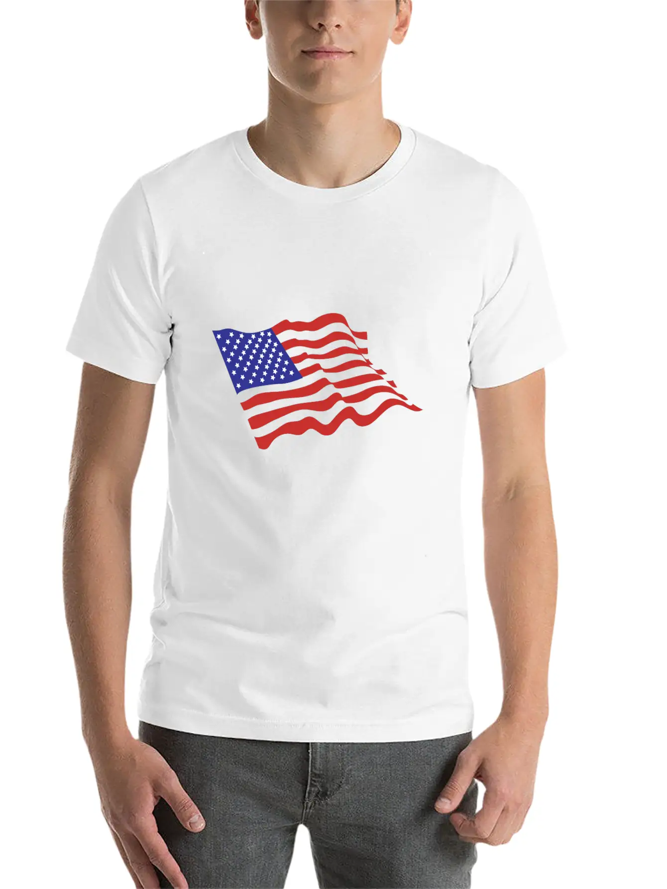 American Flag Breathable Graphic T-Shirt – Perfect For Casual Days