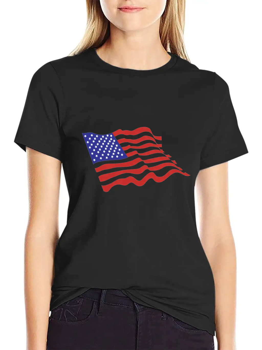 American Flag Breathable Graphic T-Shirt – Perfect For Casual Days