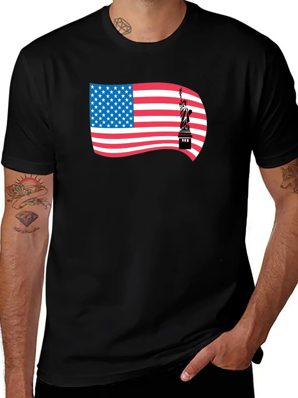 American Flag Classic Fit Graphic Tee For Daily Comfort – Unisex Cotton Shirt