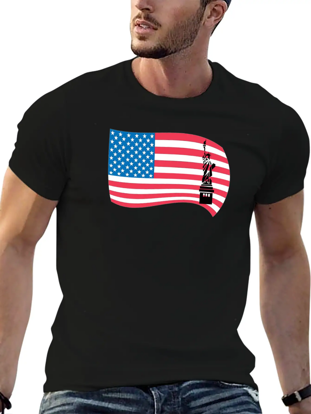 American Flag Classic Fit Graphic Tee For Daily Comfort – Unisex Cotton Shirt