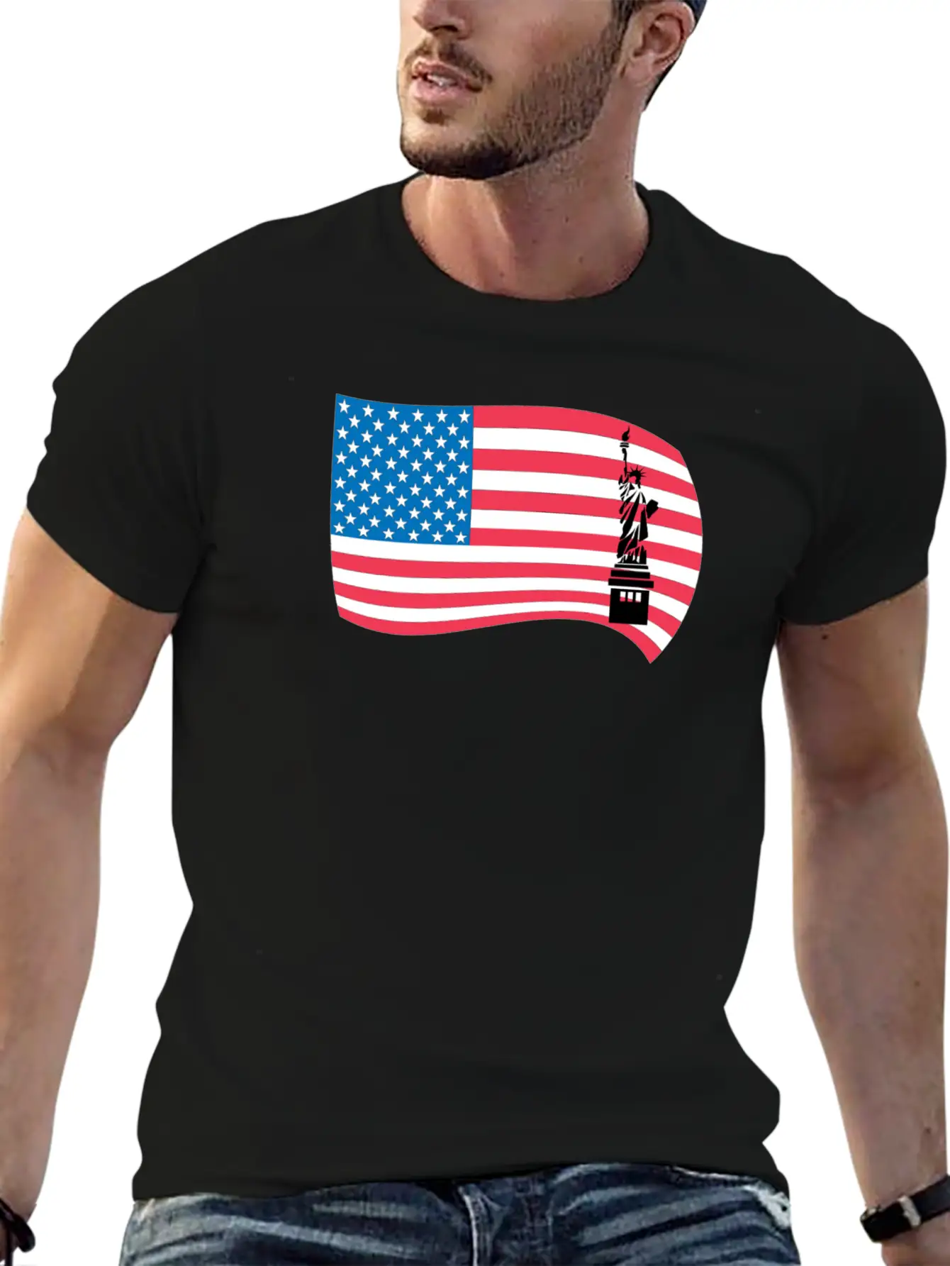American Flag Classic Fit Graphic Tee For Daily Comfort – Unisex Cotton Shirt