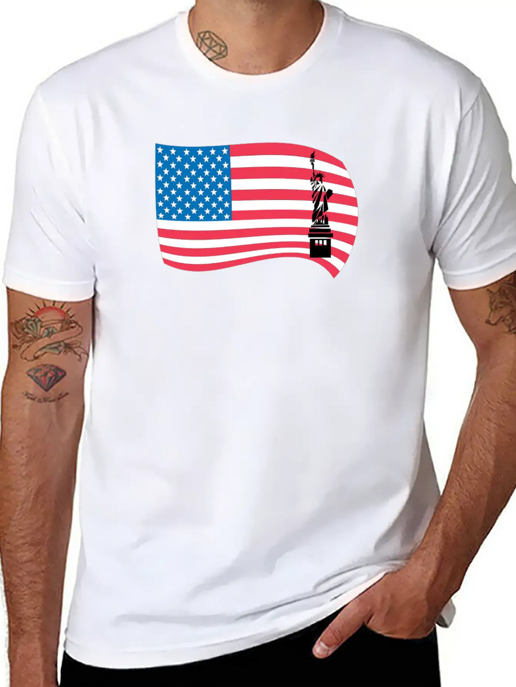 American Flag Classic Fit Graphic Tee For Daily Comfort – Unisex Cotton Shirt