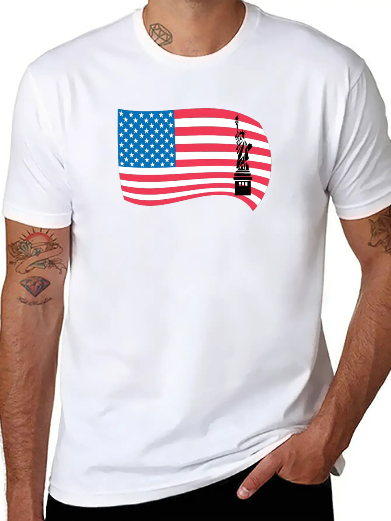 American Flag Classic Fit Graphic Tee For Daily Comfort – Unisex Cotton Shirt
