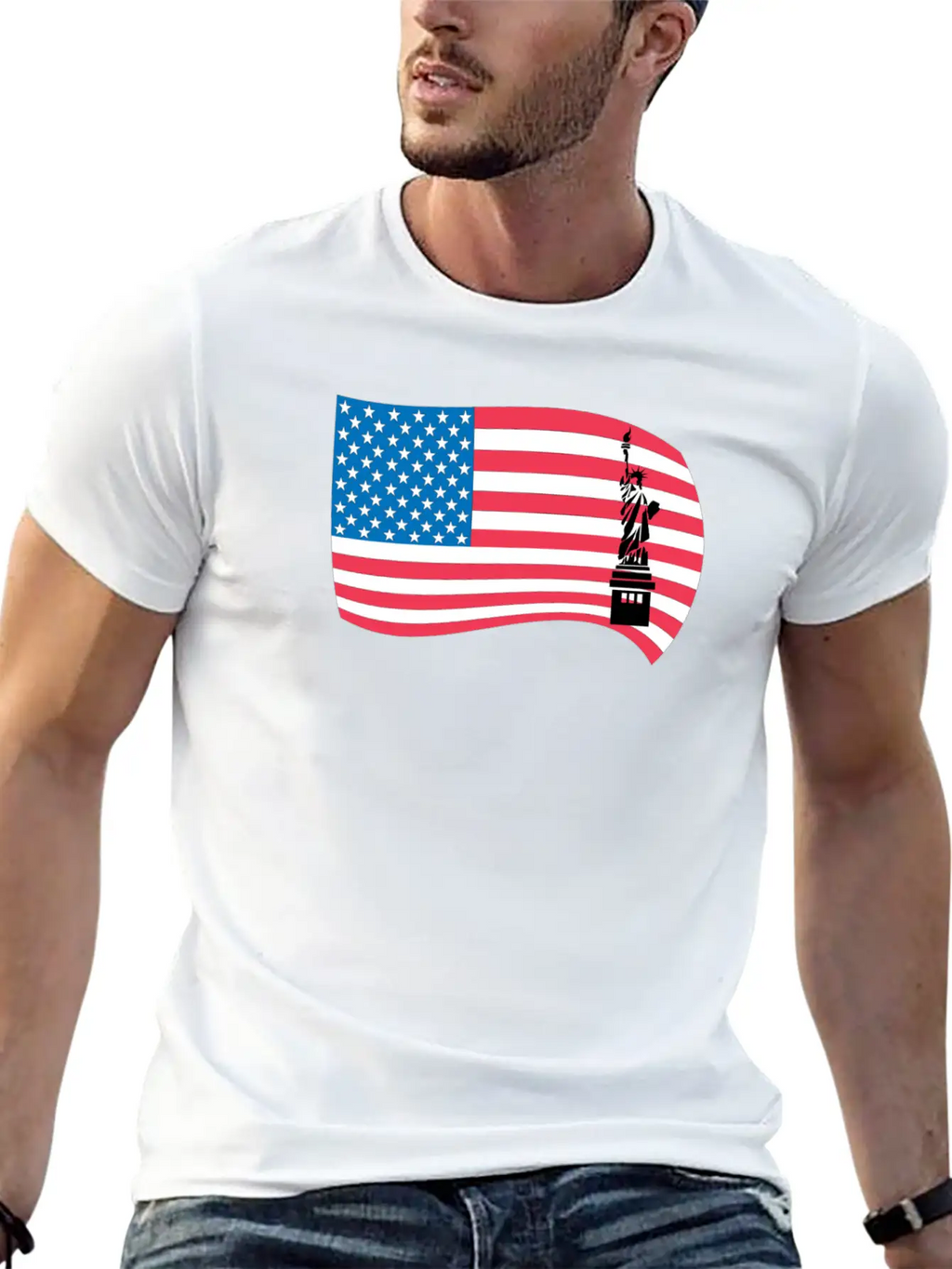 American Flag Classic Fit Graphic Tee For Daily Comfort – Unisex Cotton Shirt