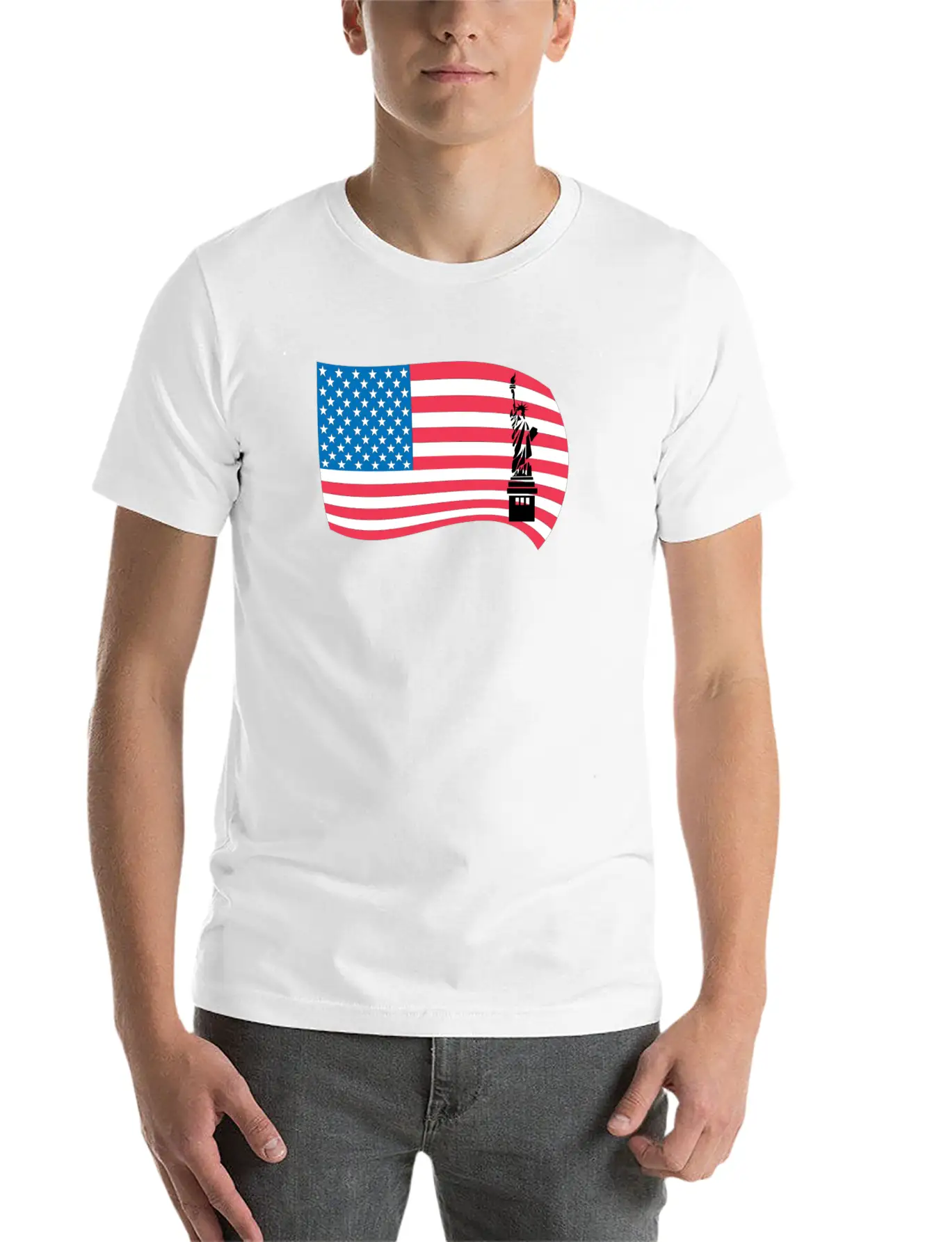 American Flag Classic Fit Graphic Tee For Daily Comfort – Unisex Cotton Shirt