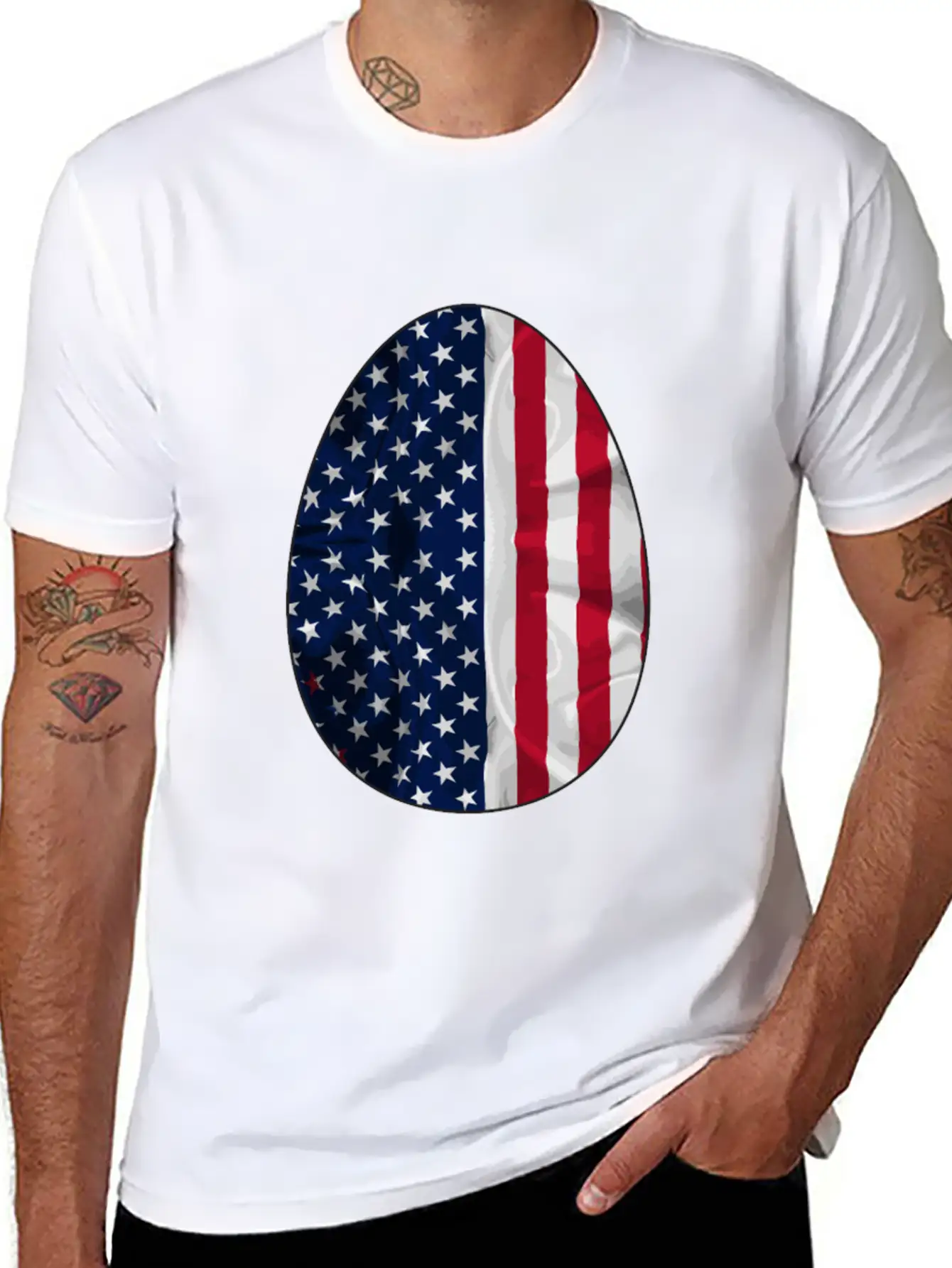 AMERICAN FLAG Comfortable Minimalist Graphic Tee – Summer Style Essential