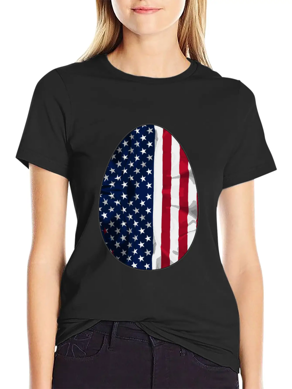 AMERICAN FLAG Comfortable Minimalist Graphic Tee – Summer Style Essential