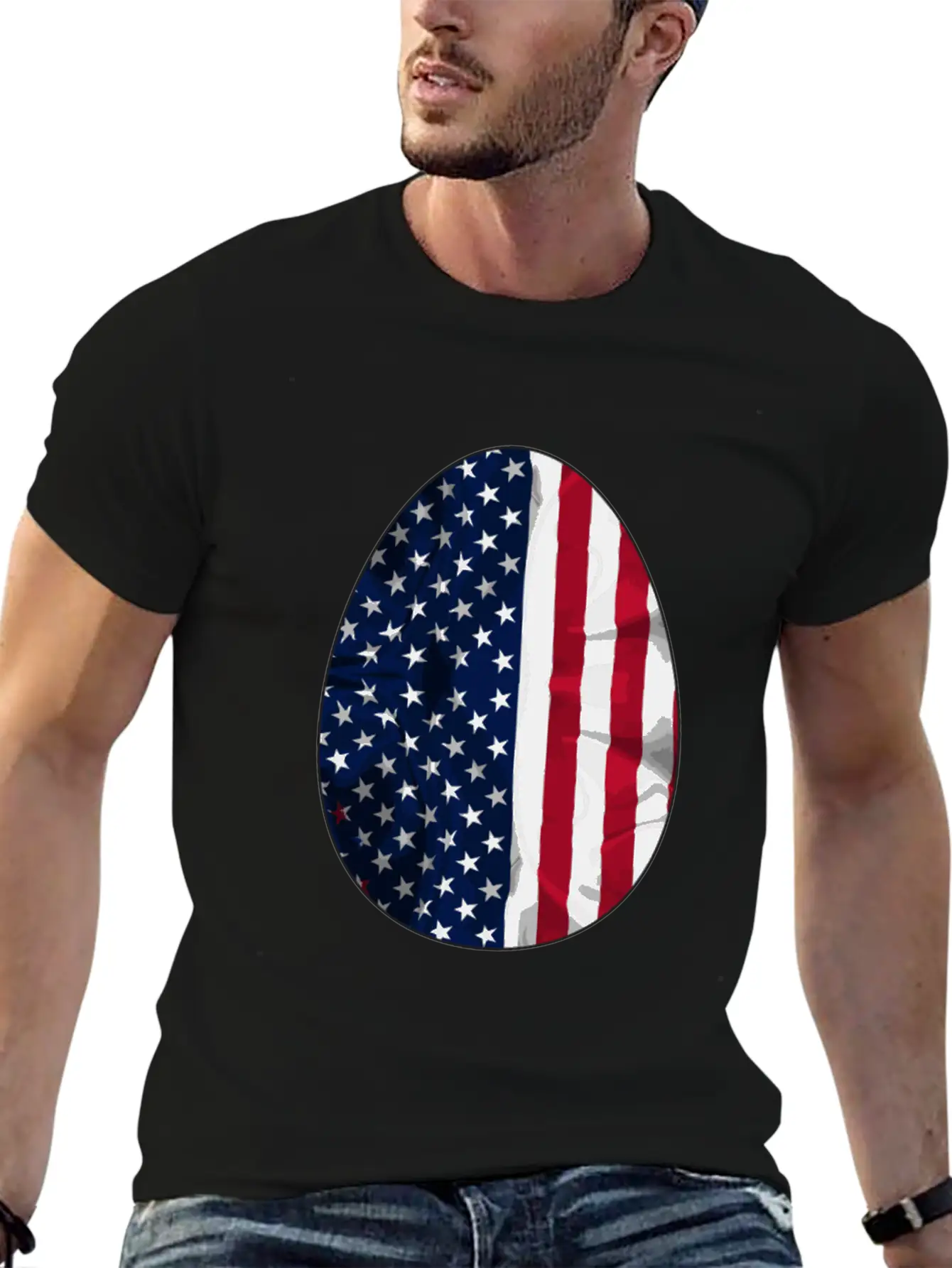 AMERICAN FLAG Comfortable Minimalist Graphic Tee – Summer Style Essential