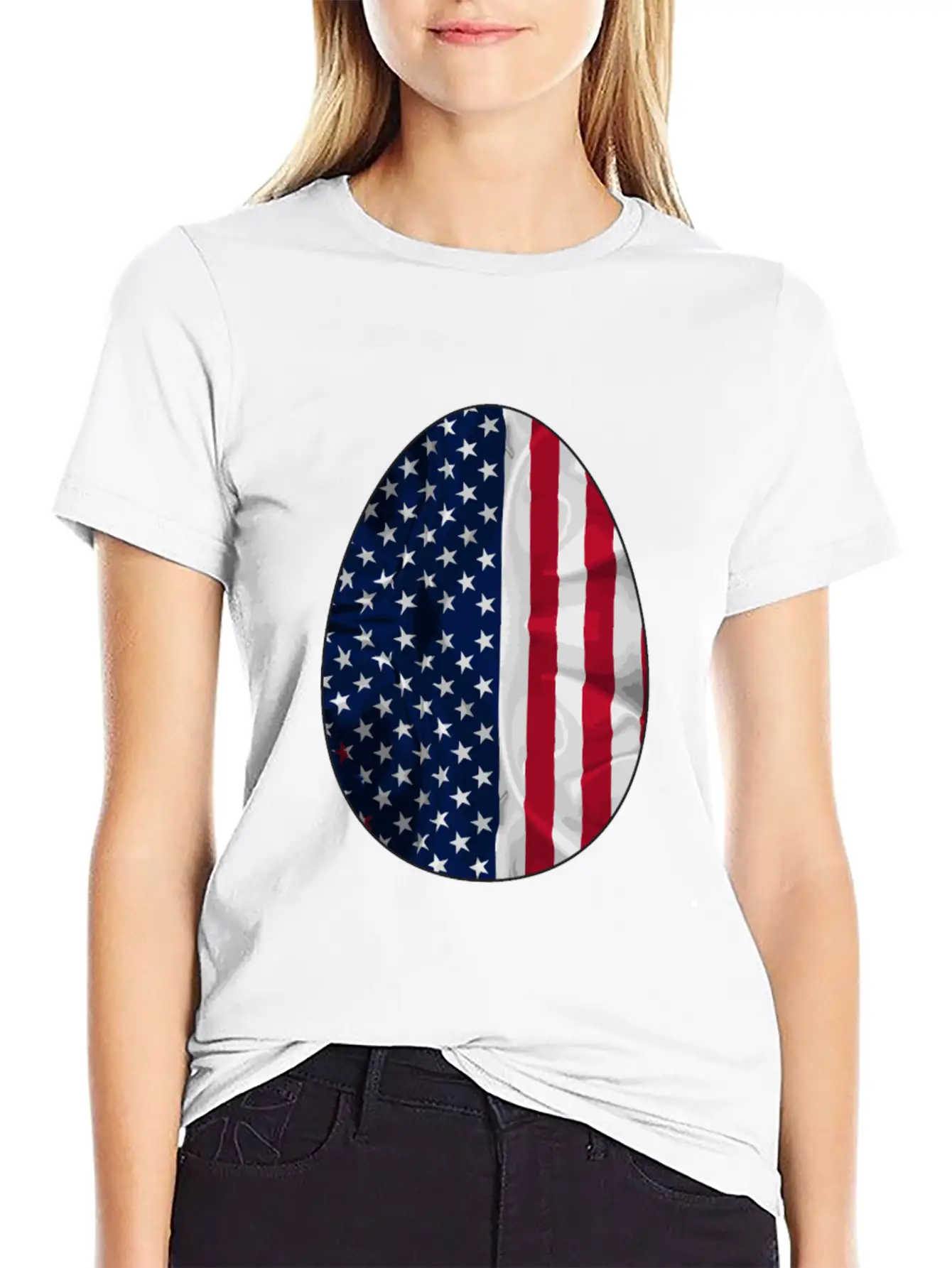 AMERICAN FLAG Comfortable Minimalist Graphic Tee – Summer Style Essential