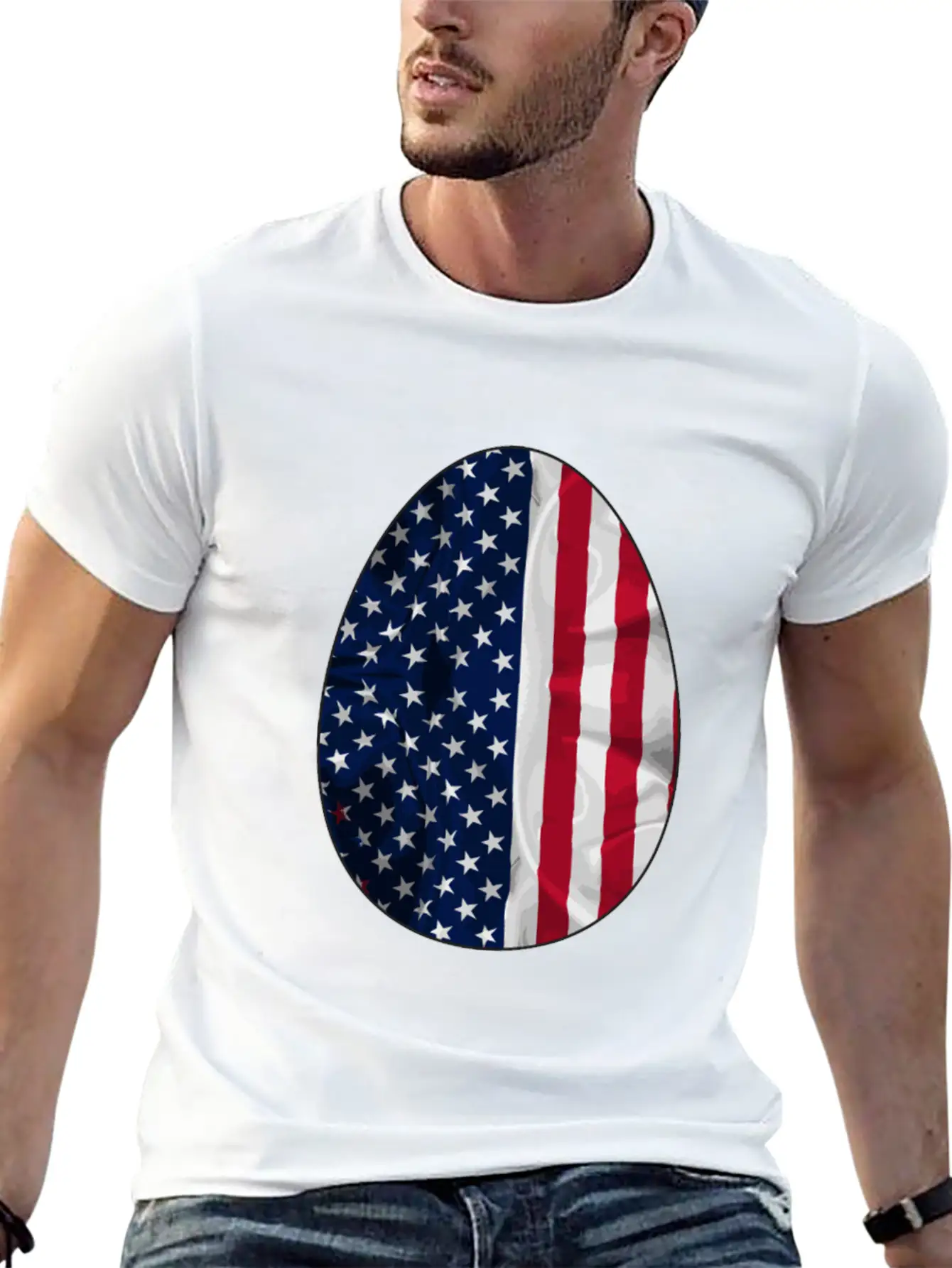 AMERICAN FLAG Comfortable Minimalist Graphic Tee – Summer Style Essential