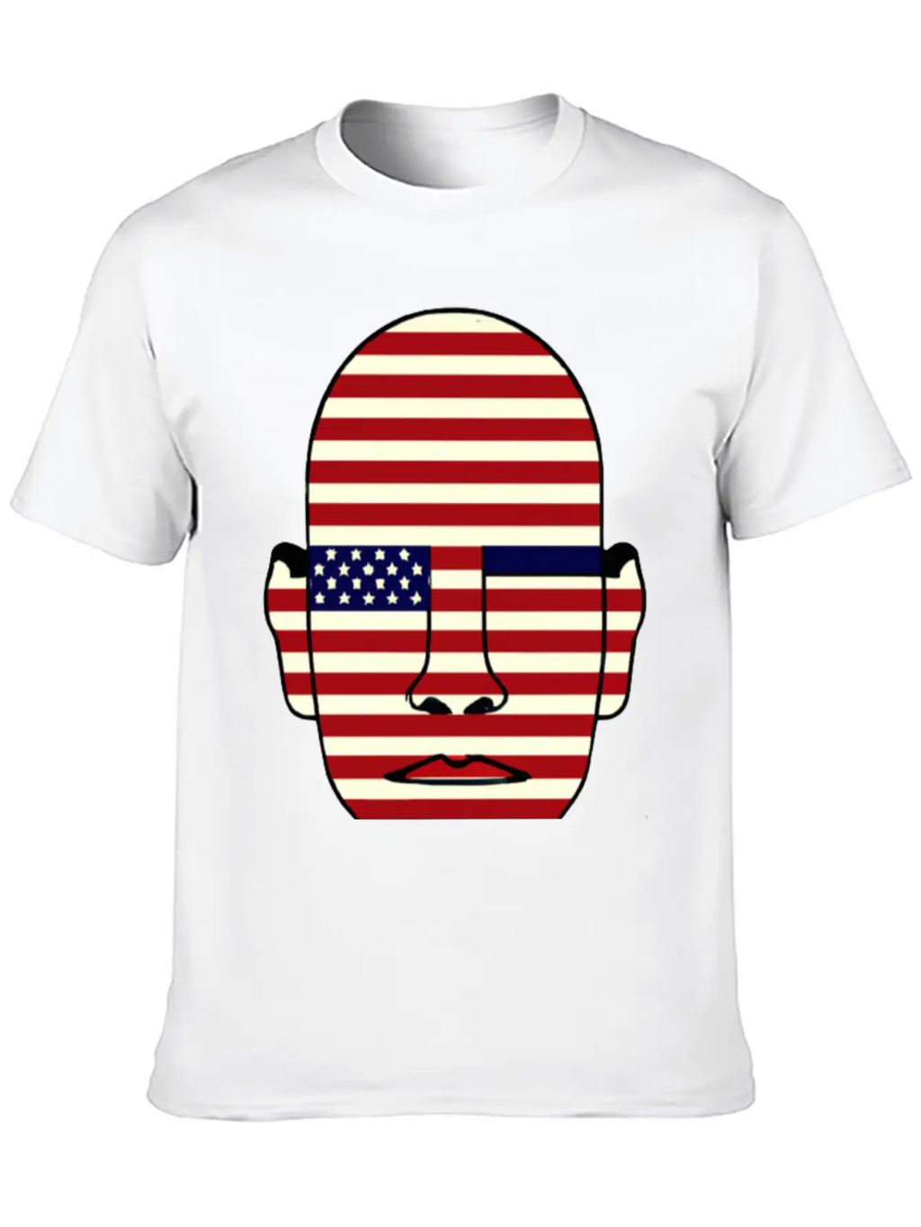 American Flag Face Basic Graphic T-Shirt – Daily Comfort In Soft Cotton