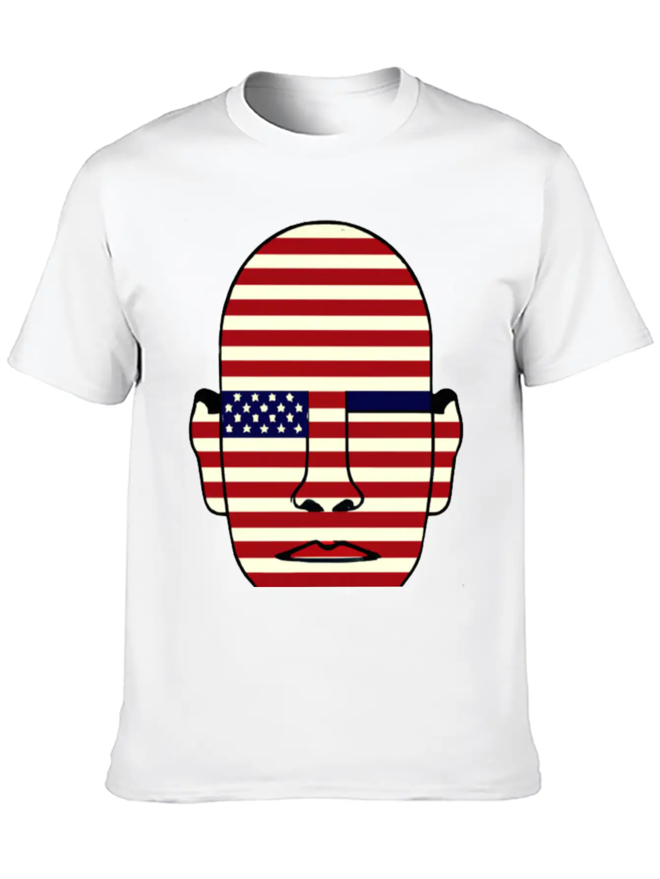 American Flag Face Basic Graphic T-Shirt – Daily Comfort In Soft Cotton