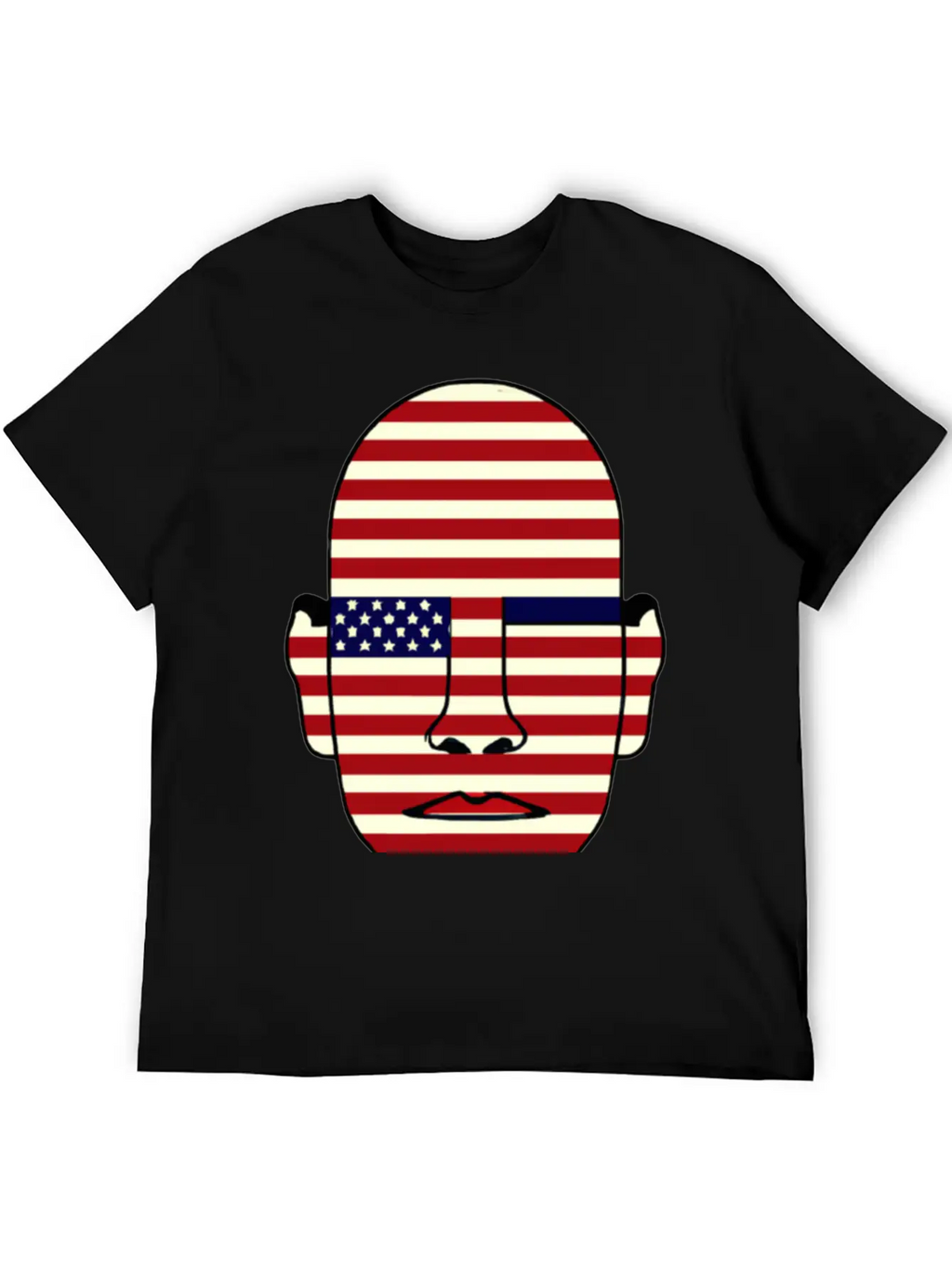 American Flag Face Basic Graphic T-Shirt – Daily Comfort In Soft Cotton