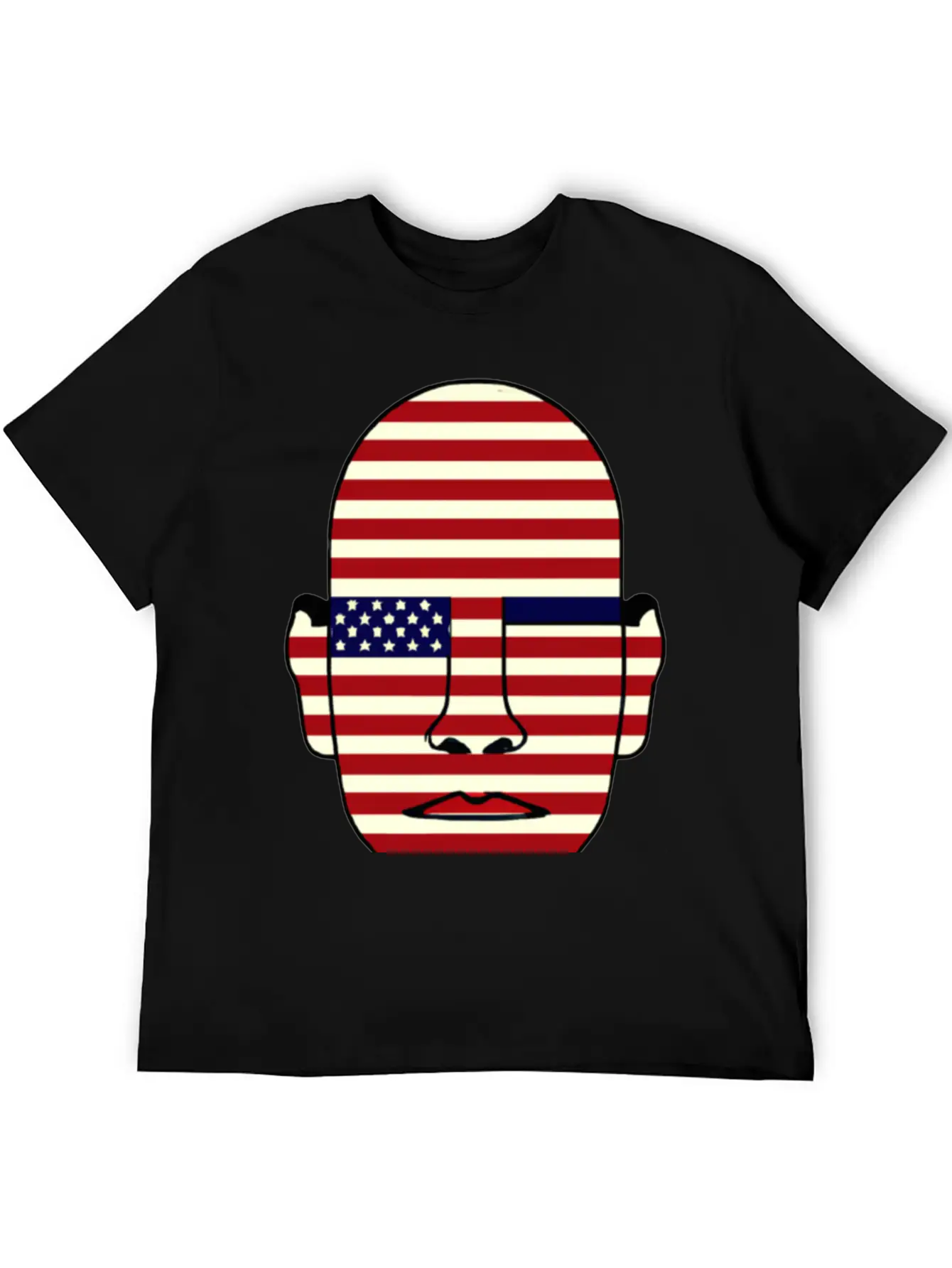 American Flag Face Basic Graphic T-Shirt – Daily Comfort In Soft Cotton