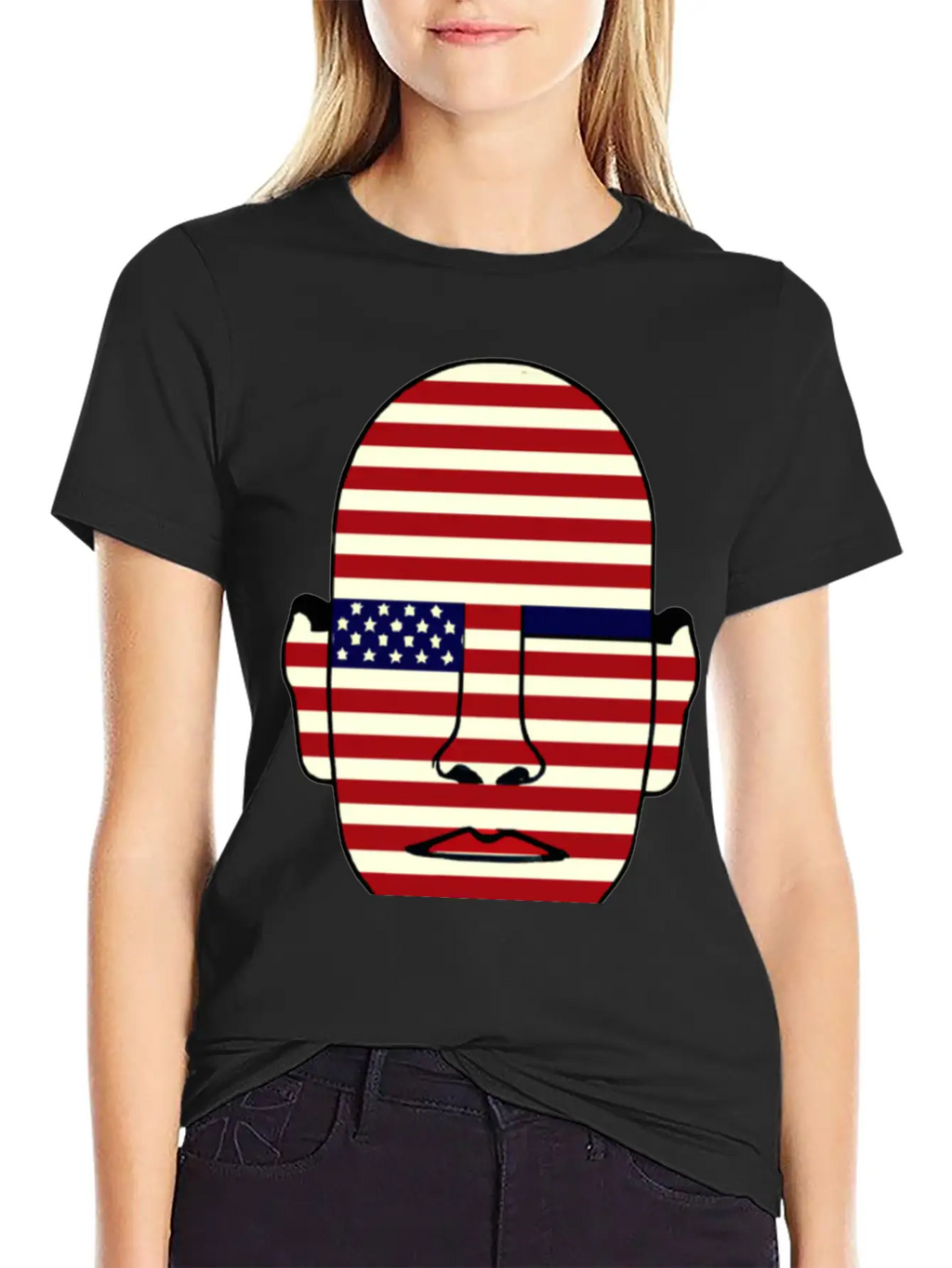 American Flag Face Basic Graphic T-Shirt – Daily Comfort In Soft Cotton