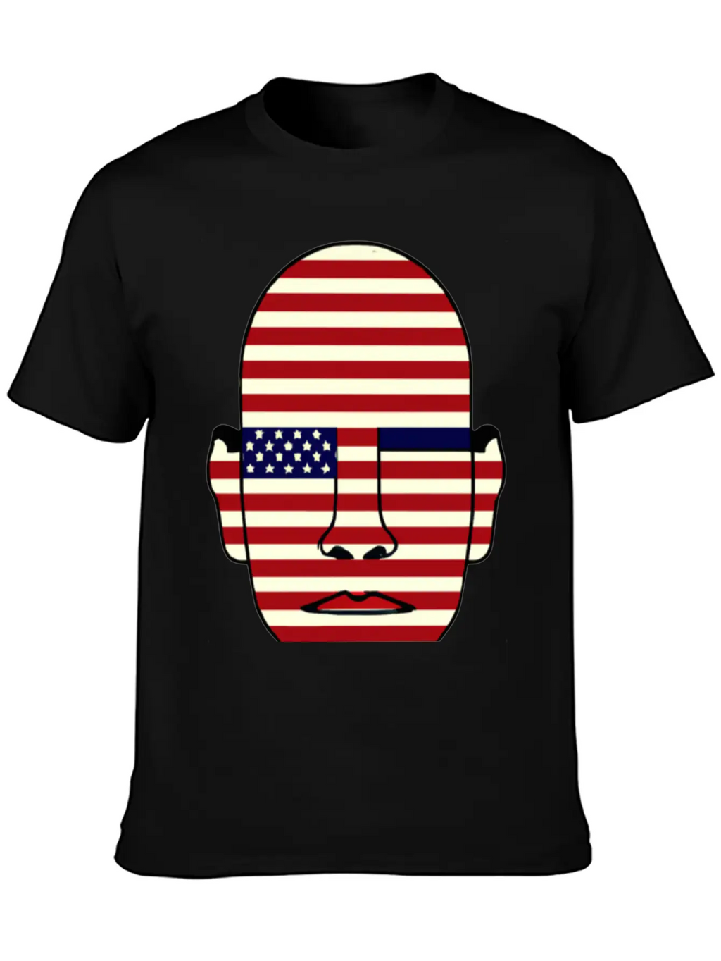 American Flag Face Basic Graphic T-Shirt – Daily Comfort In Soft Cotton