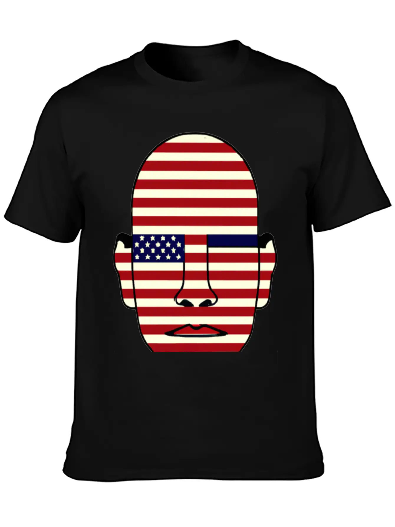 American Flag Face Basic Graphic T-Shirt – Daily Comfort In Soft Cotton