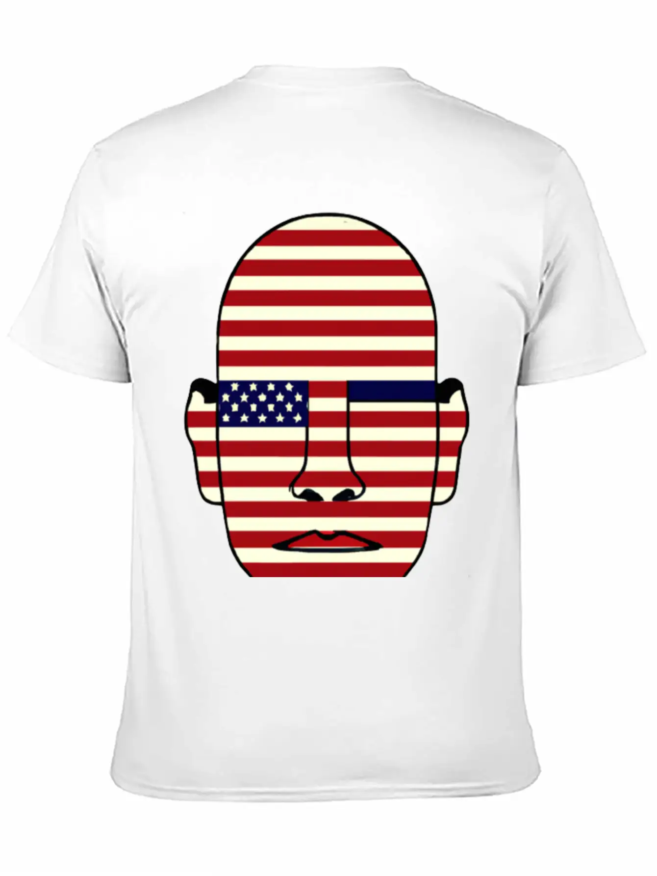 American Flag Face Basic Graphic T-Shirt – Daily Comfort In Soft Cotton