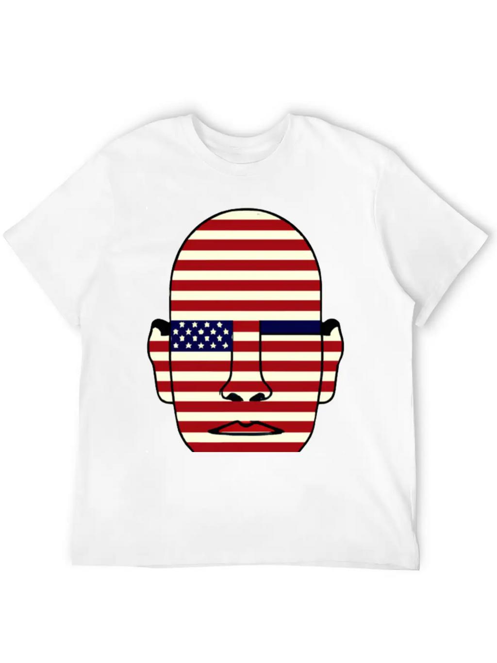 American Flag Face Basic Graphic T-Shirt – Daily Comfort In Soft Cotton