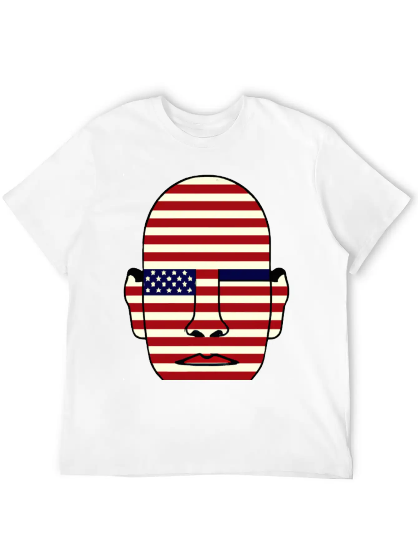 American Flag Face Basic Graphic T-Shirt – Daily Comfort In Soft Cotton