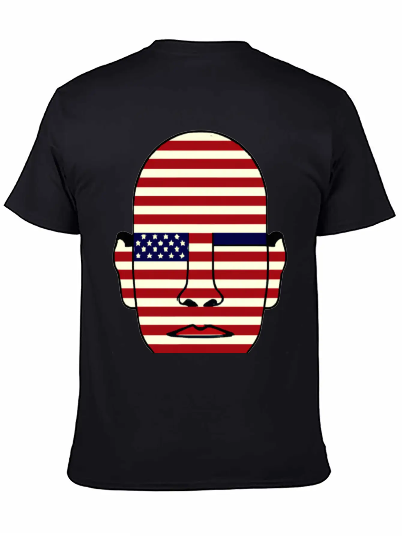 American Flag Face Basic Graphic T-Shirt – Daily Comfort In Soft Cotton