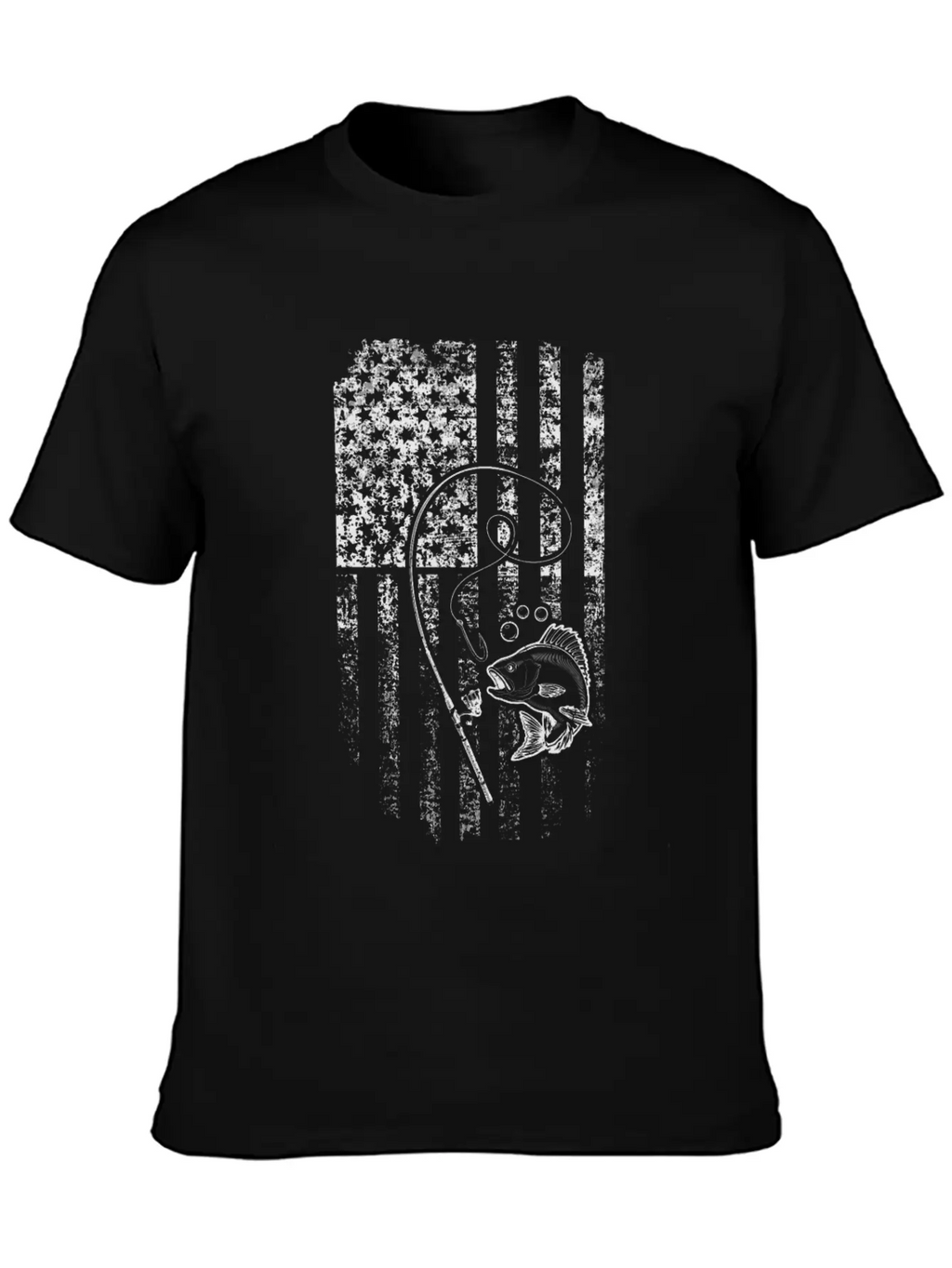 American Flag Fishing Rod Fishing Lover Timeless Short Sleeve Tee – Comfy And Minimalist Design