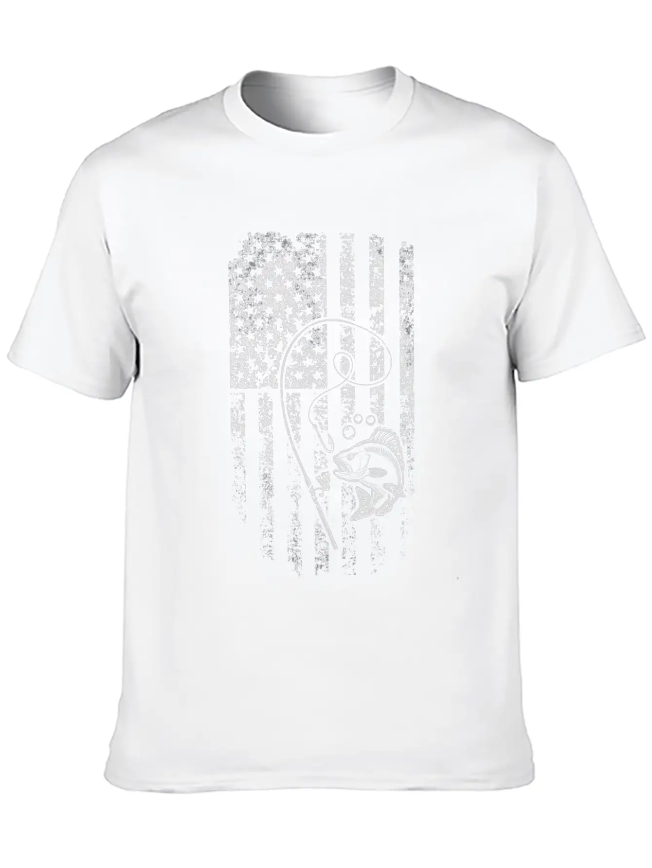 American Flag Fishing Rod Fishing Lover Timeless Short Sleeve Tee – Comfy And Minimalist Design