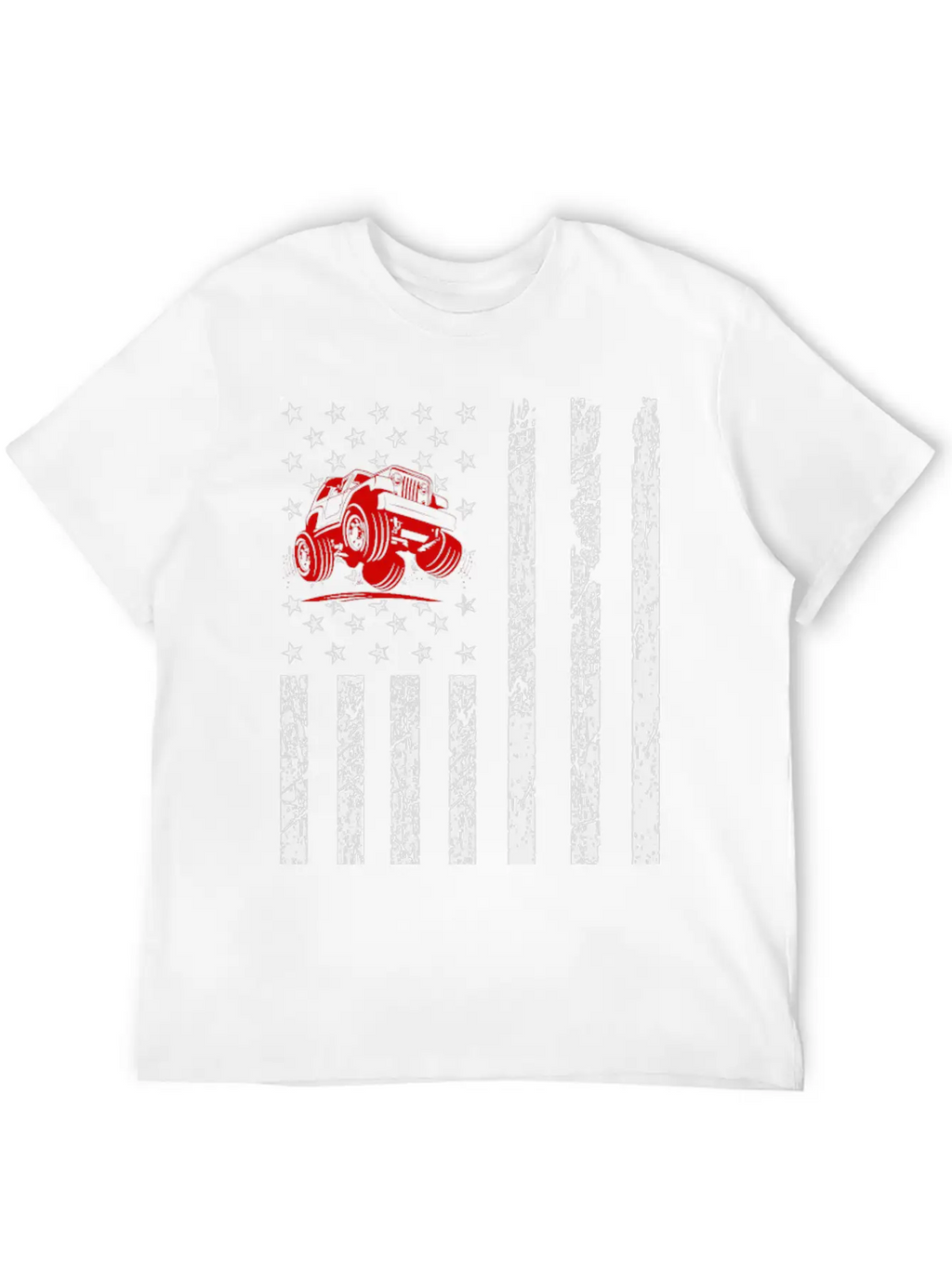 American Flag Jeep Classic Fit Graphic Tee For Daily Comfort – Unisex Cotton Shirt