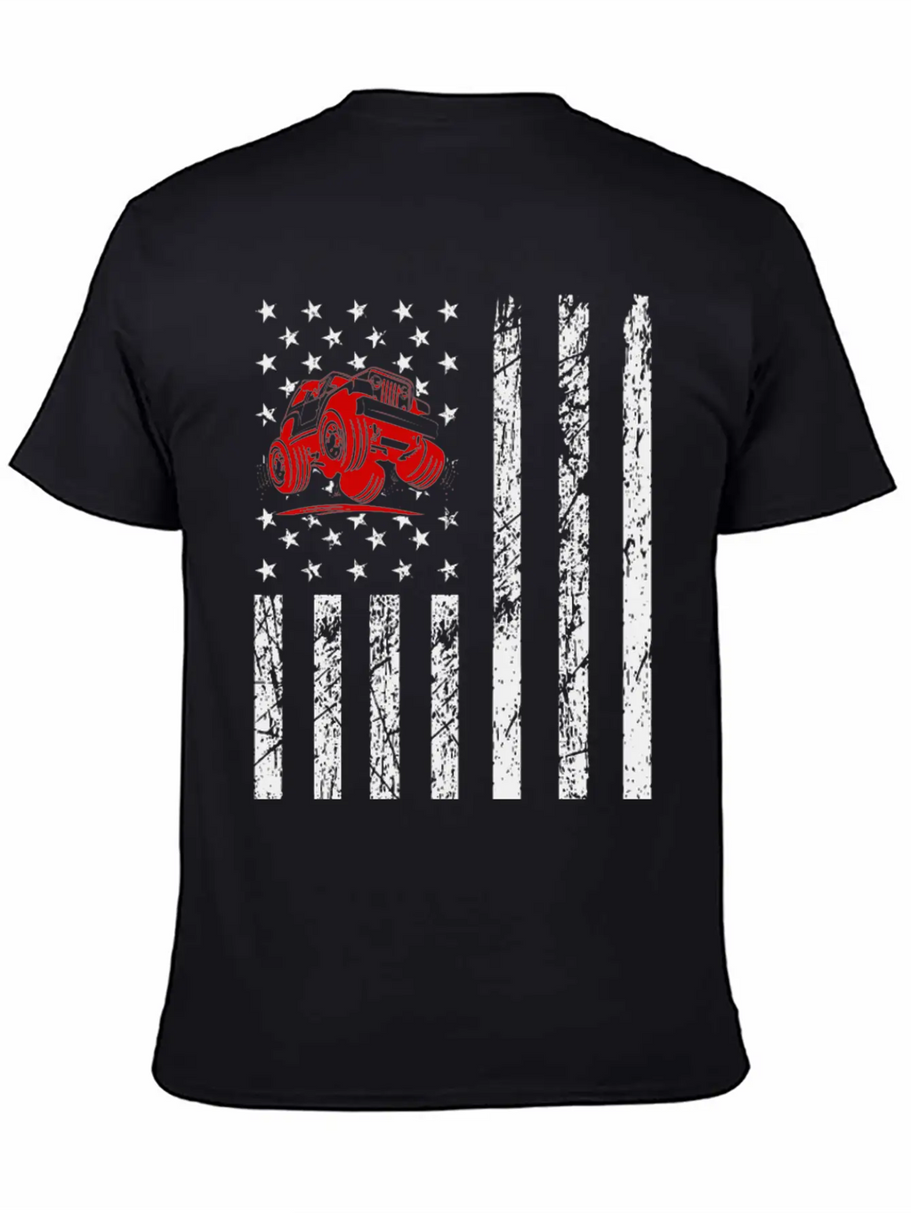 American Flag Jeep Classic Fit Graphic Tee For Daily Comfort – Unisex Cotton Shirt