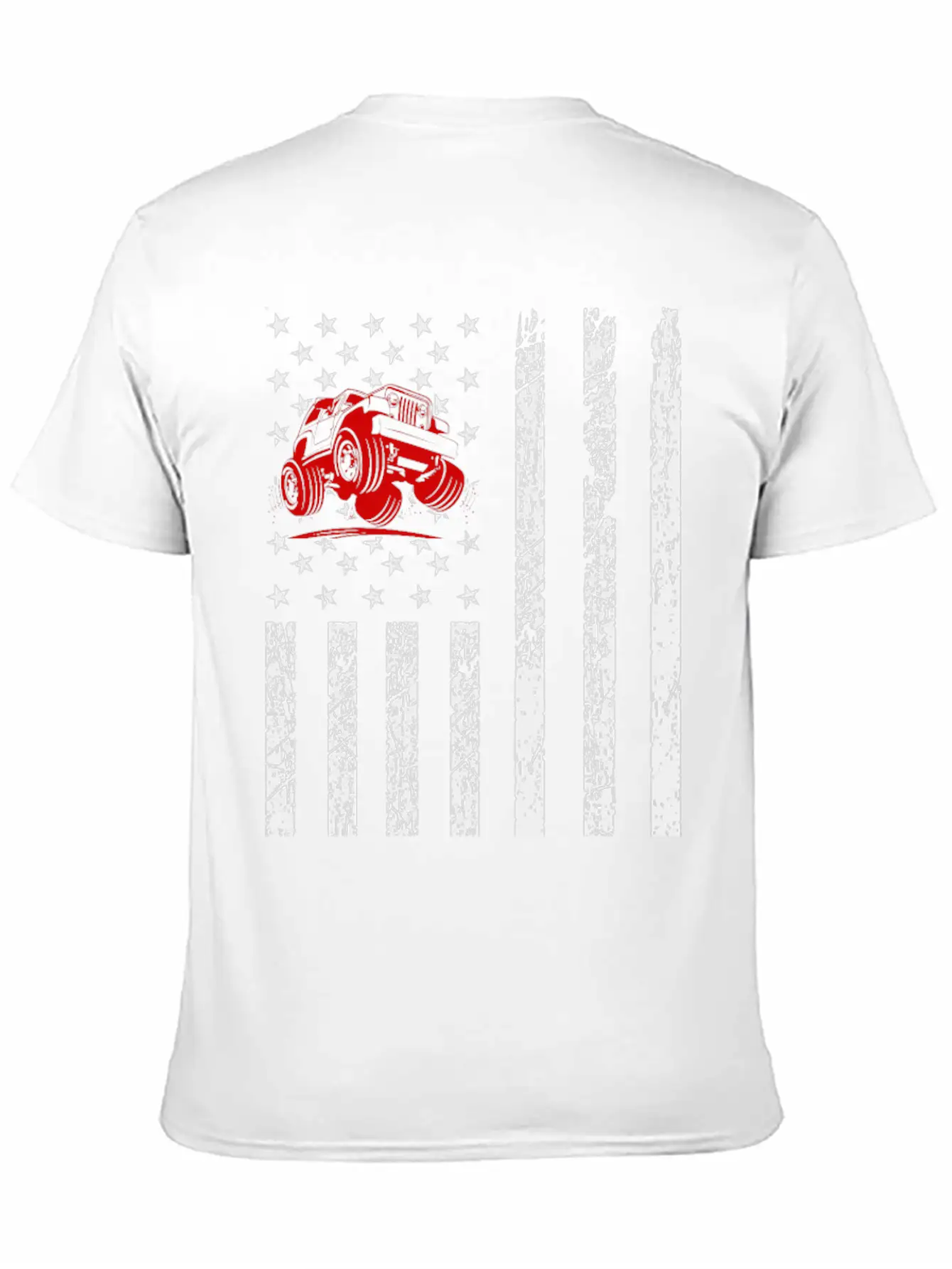 American Flag Jeep Classic Fit Graphic Tee For Daily Comfort – Unisex Cotton Shirt