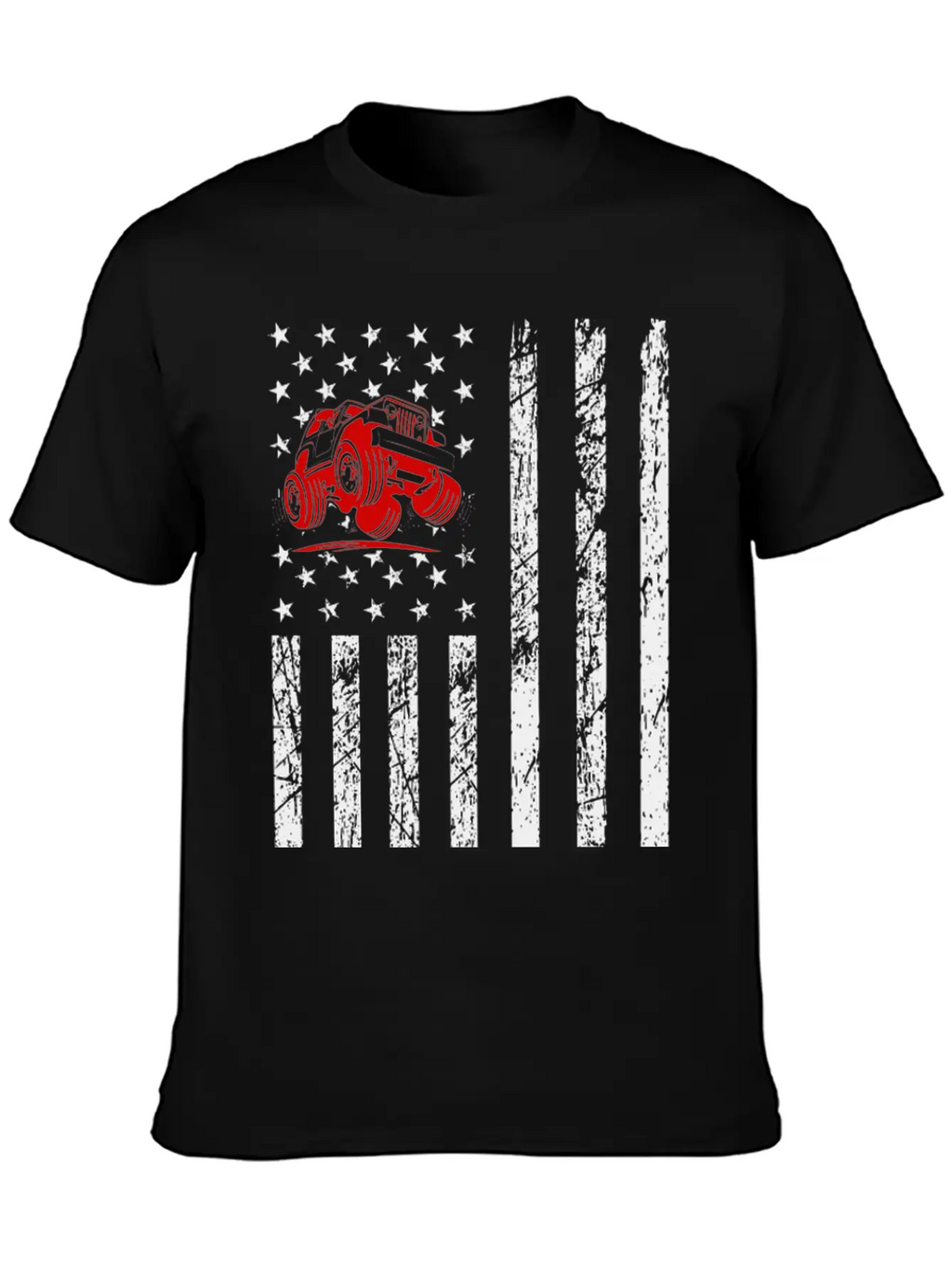 American Flag Jeep Classic Fit Graphic Tee For Daily Comfort – Unisex Cotton Shirt
