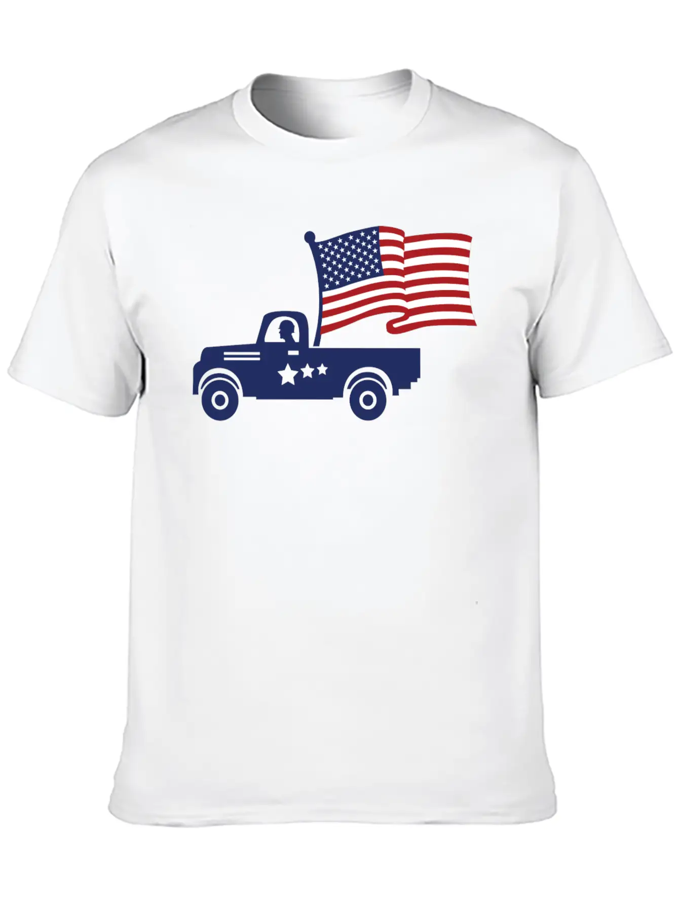 American Flag Military Vehicle -Veteran Proud Timeless Short Sleeve Tee – Comfy And Minimalist Design