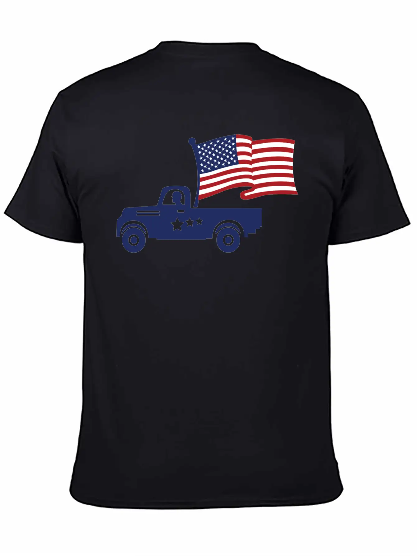 American Flag Military Vehicle -Veteran Proud Timeless Short Sleeve Tee – Comfy And Minimalist Design