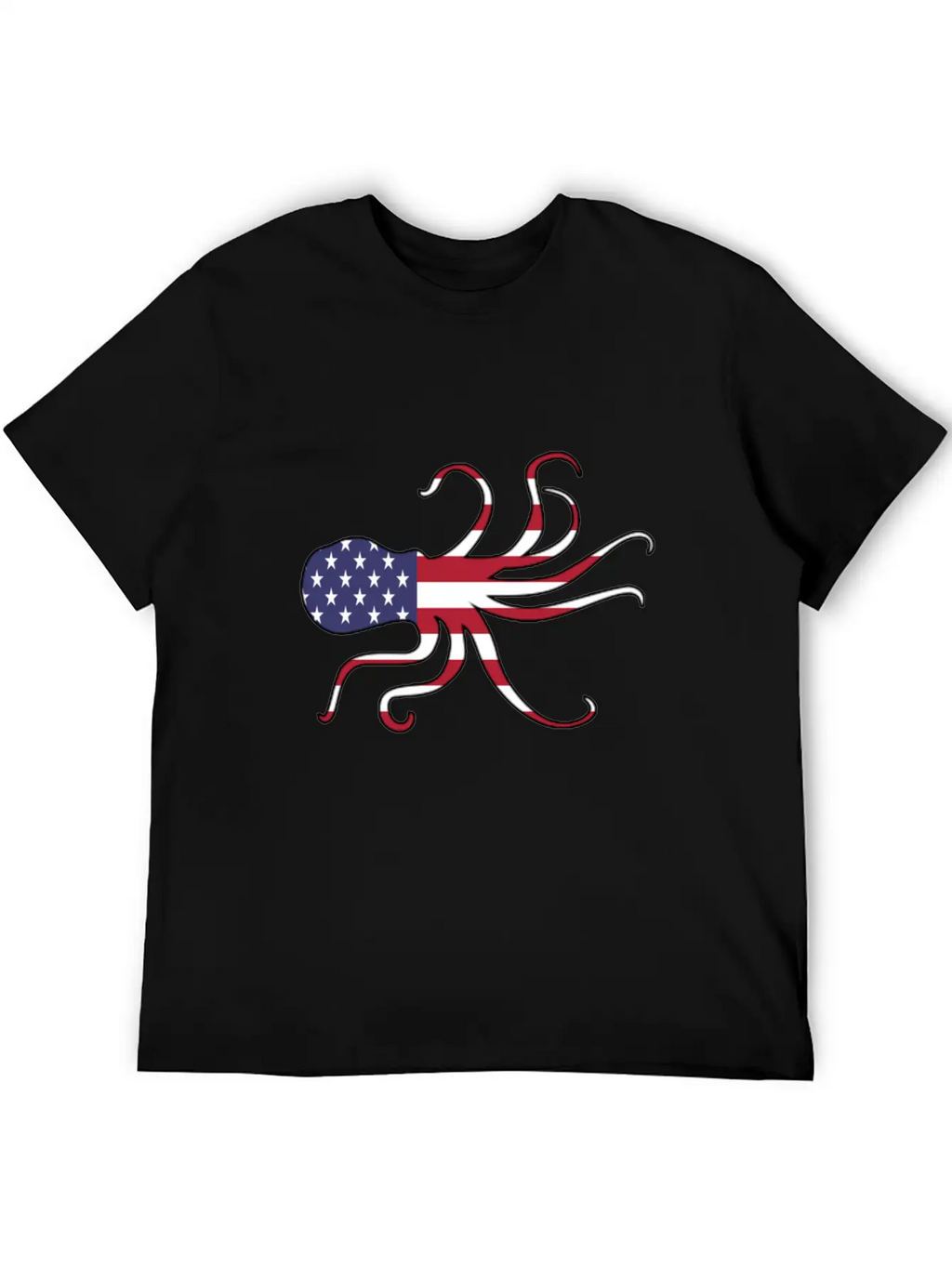 American Flag Octopus Happy 4th Of July Basic Graphic T-Shirt – Daily Comfort In Soft Cotton