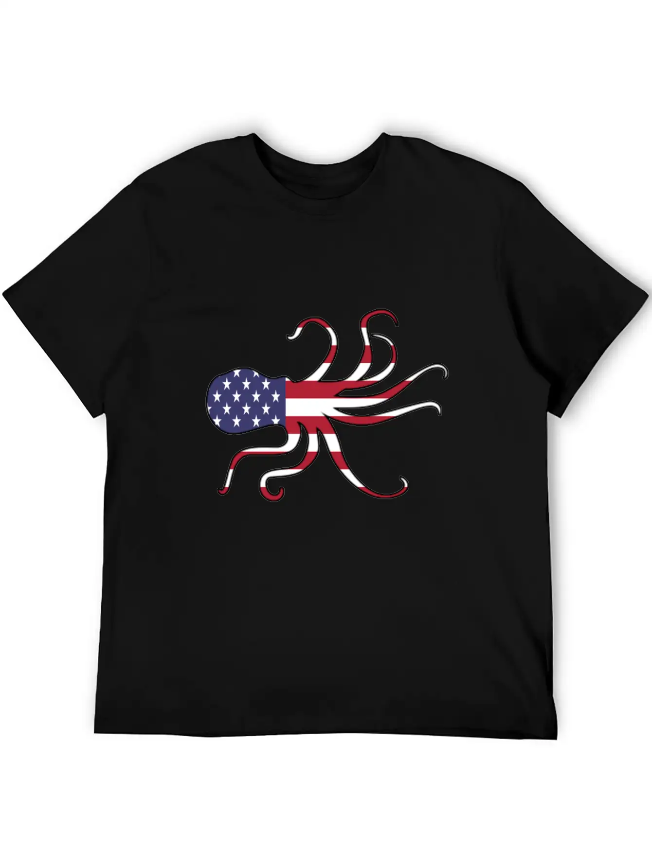 American Flag Octopus Happy 4th Of July Basic Graphic T-Shirt – Daily Comfort In Soft Cotton