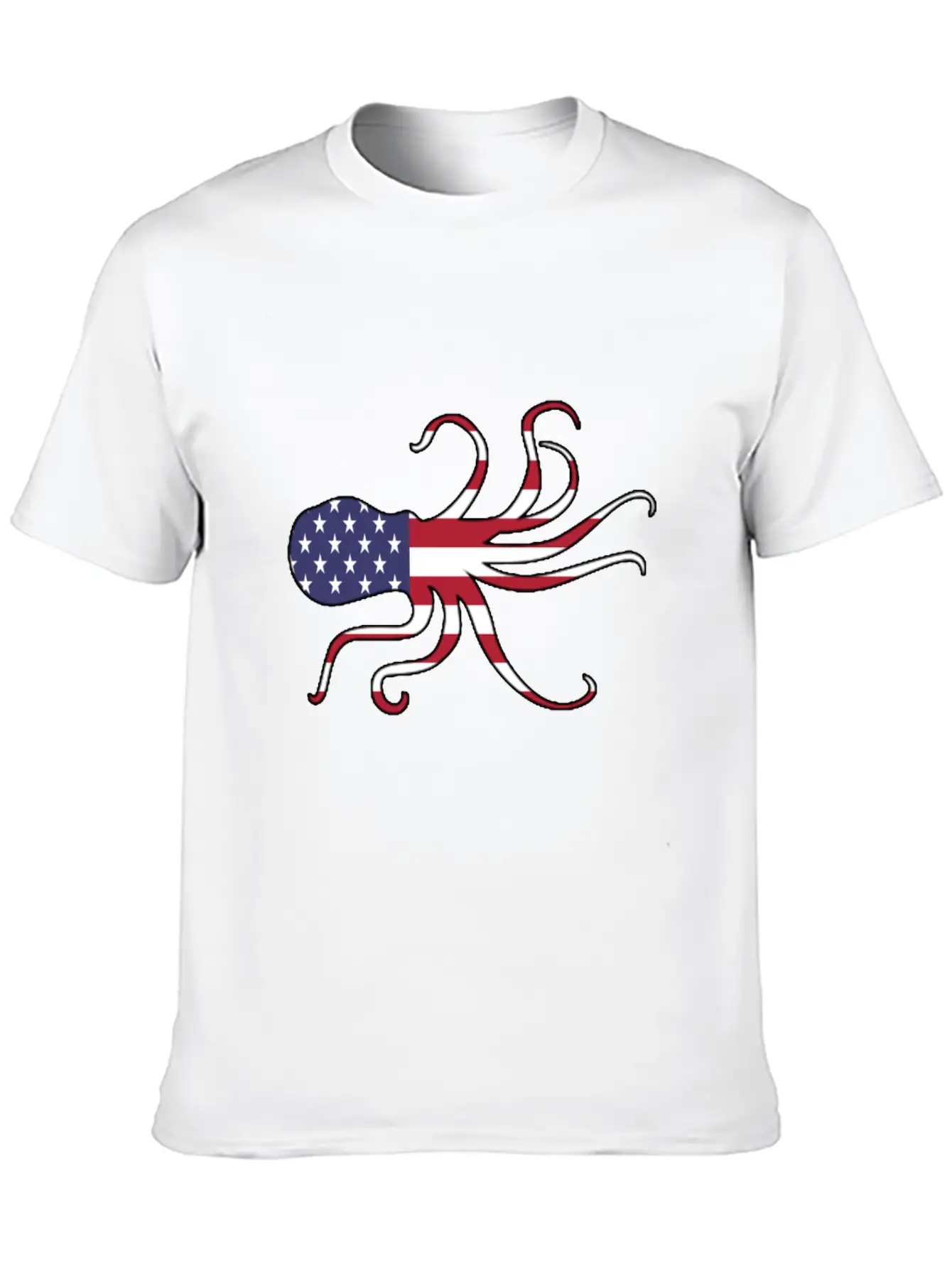 American Flag Octopus Happy 4th Of July Basic Graphic T-Shirt – Daily Comfort In Soft Cotton